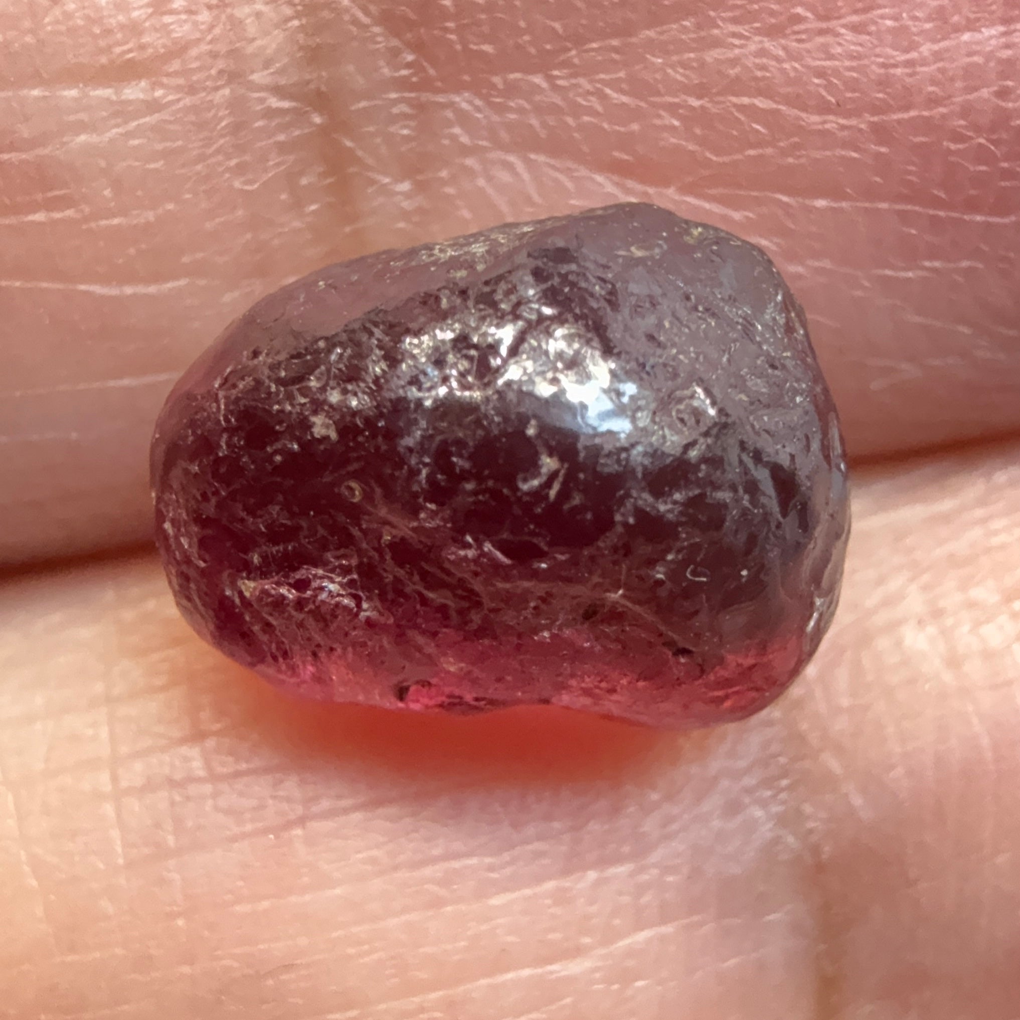 Tanzanian Garnet, 7.54ct, very slight silk on one side with a few tiny spots near the skin towards the end, rest vvs-if, Tanzania, Untreated Unheated