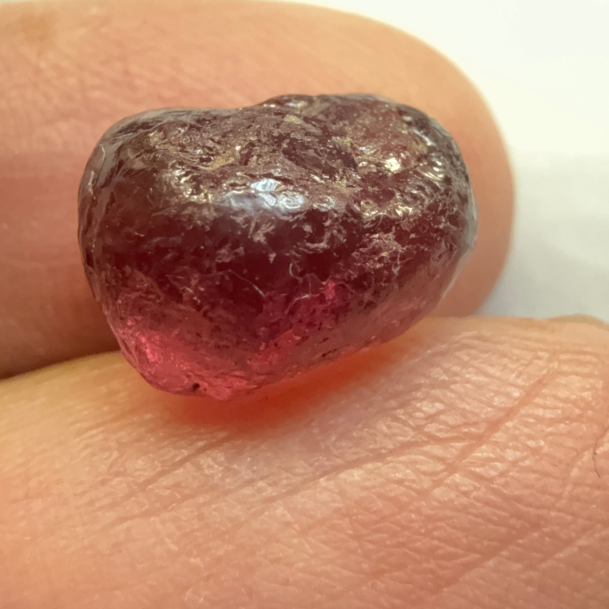 Tanzanian Garnet, 7.54ct, very slight silk on one side with a few tiny spots near the skin towards the end, rest vvs-if, Tanzania, Untreated Unheated