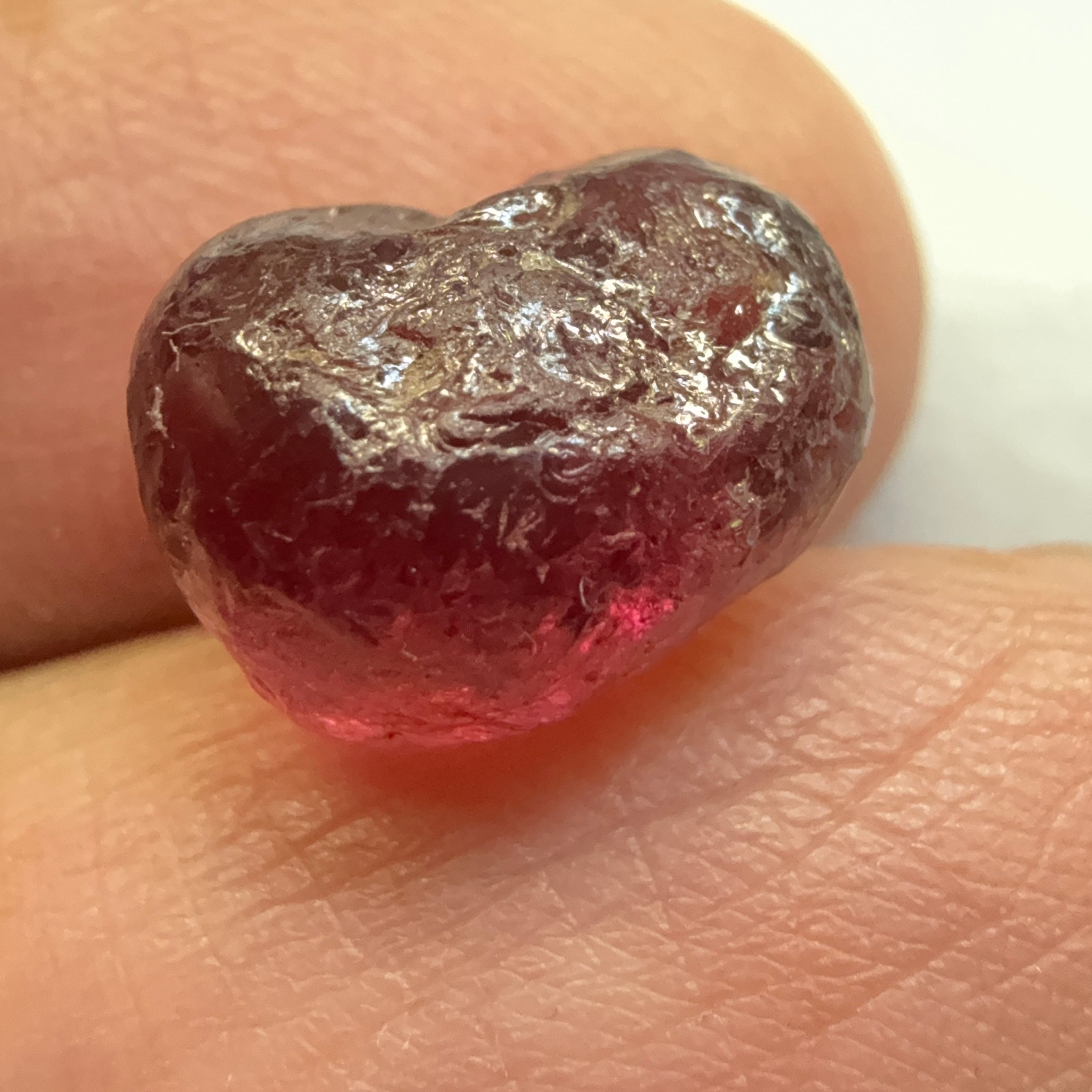 Tanzanian Garnet, 7.54ct, very slight silk on one side with a few tiny spots near the skin towards the end, rest vvs-if, Tanzania, Untreated Unheated