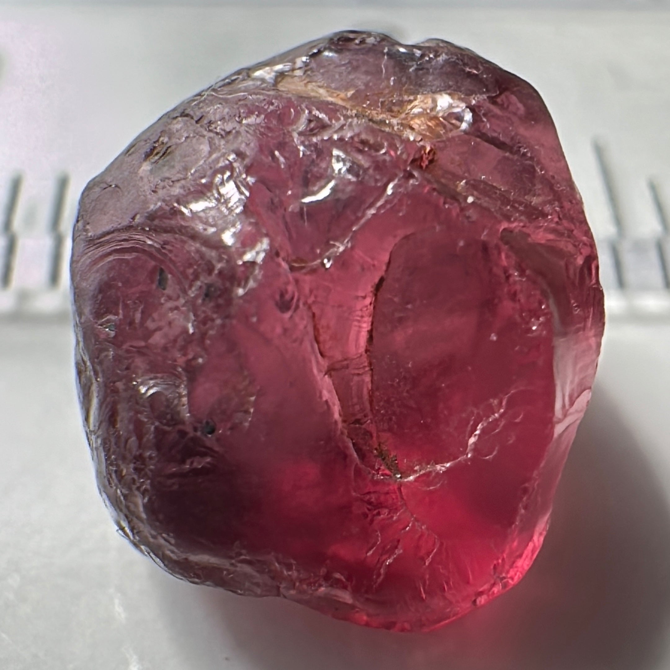 Rhodolite Garnet Colour Shifting, 6.06ct, Umba, Tanzania, Untreated Untreated. VVS with very slight silk on the outside