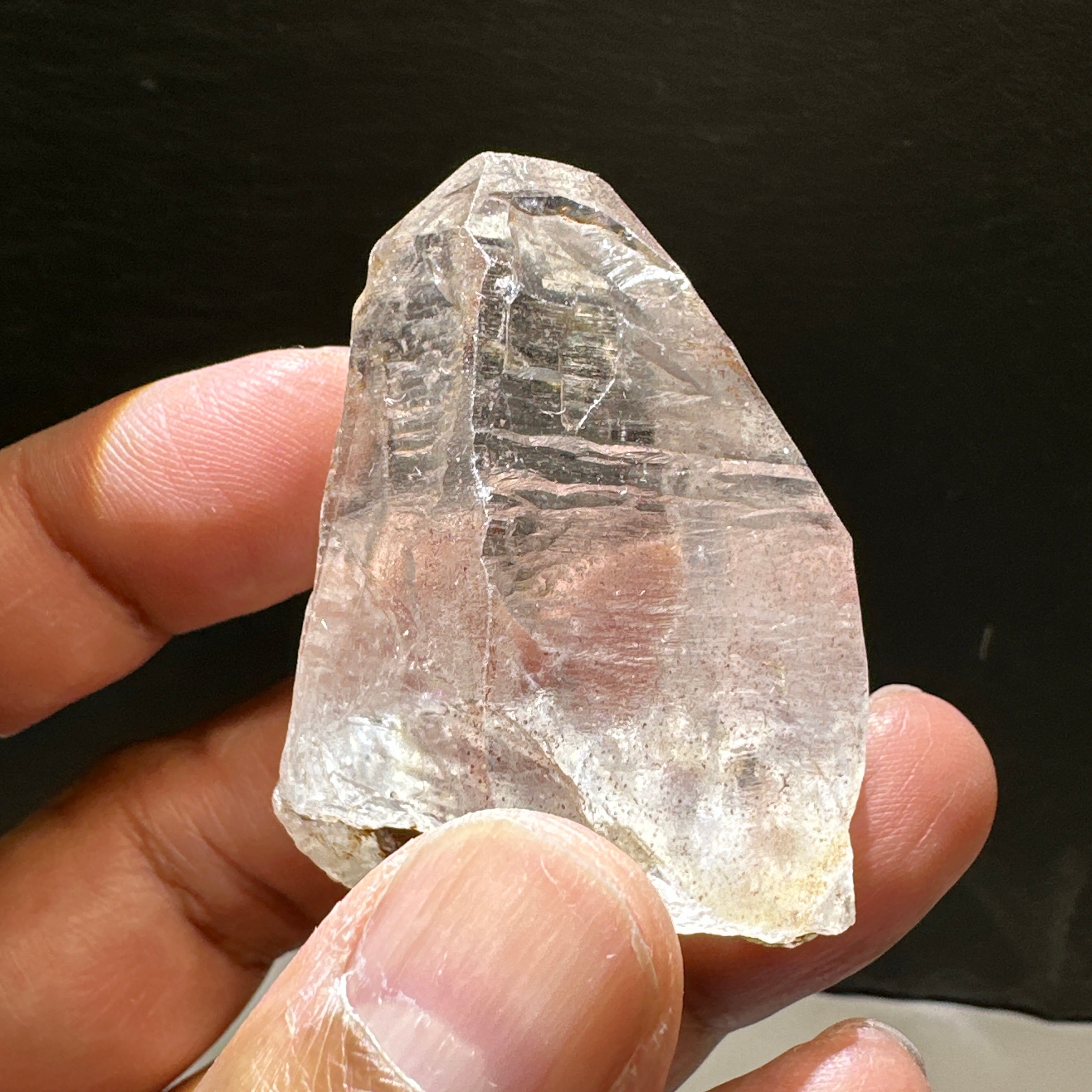 Quartz Crystal, 52.3gm, Tanzania, very unusual etching, see all the photos