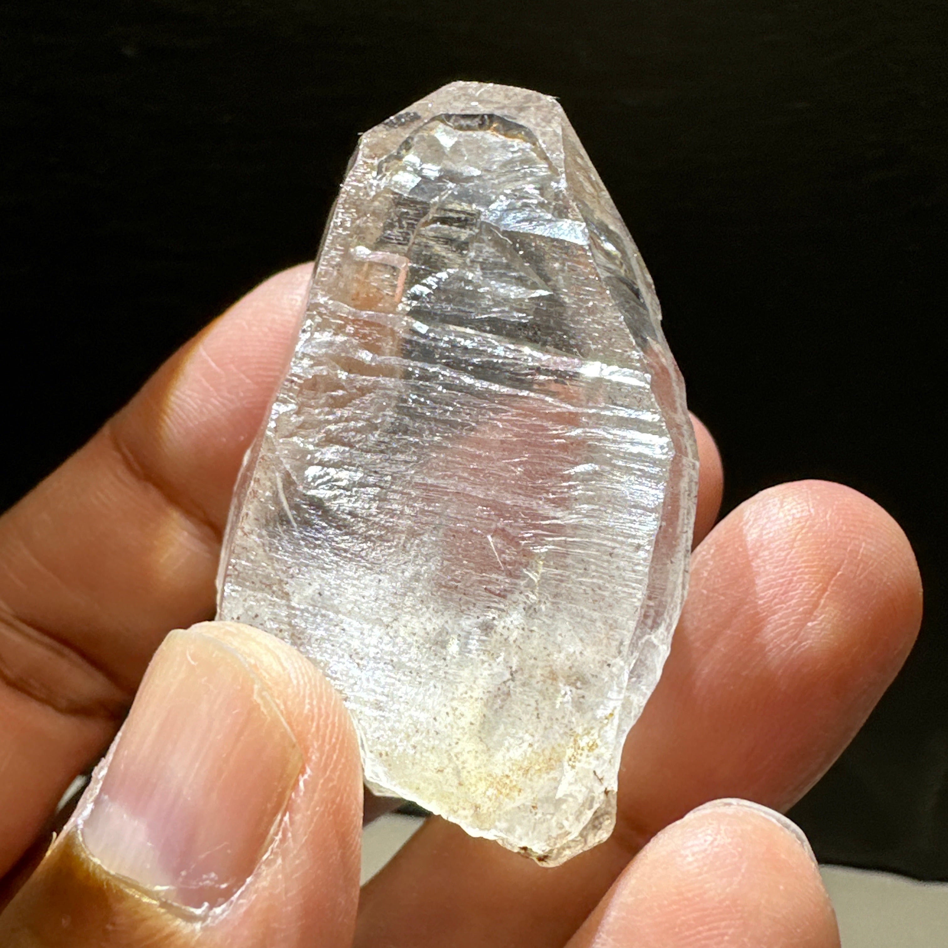 Quartz Crystal, 52.3gm, Tanzania, very unusual etching, see all the photos