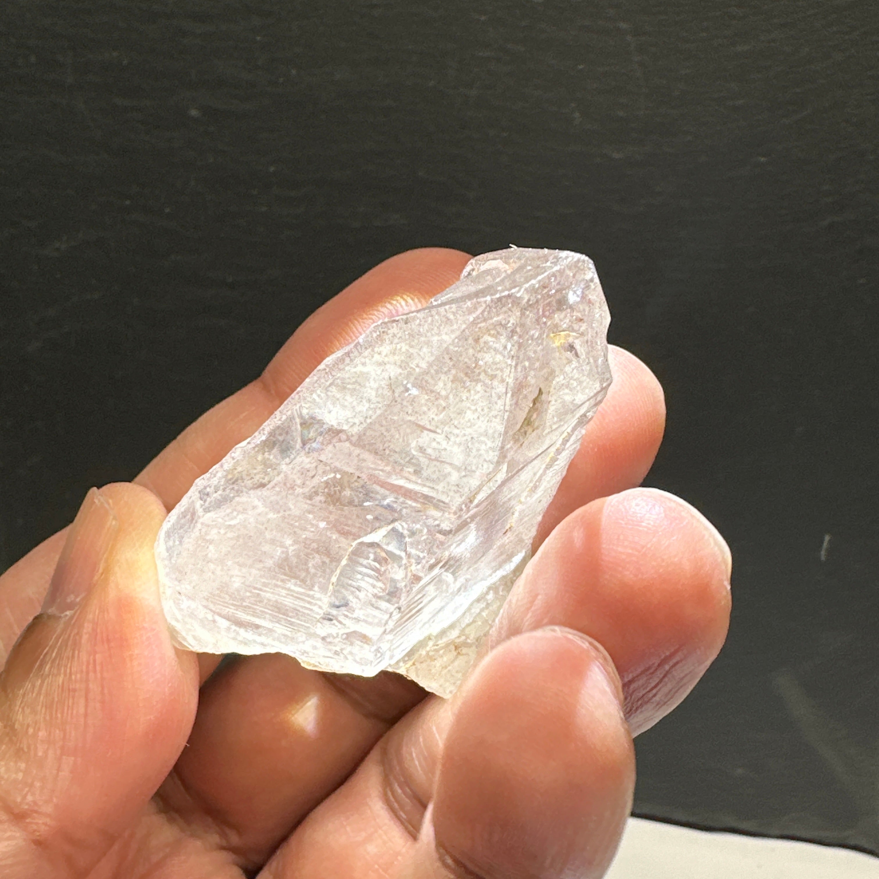 Quartz Crystal, 52.3gm, Tanzania, very unusual etching, see all the photos