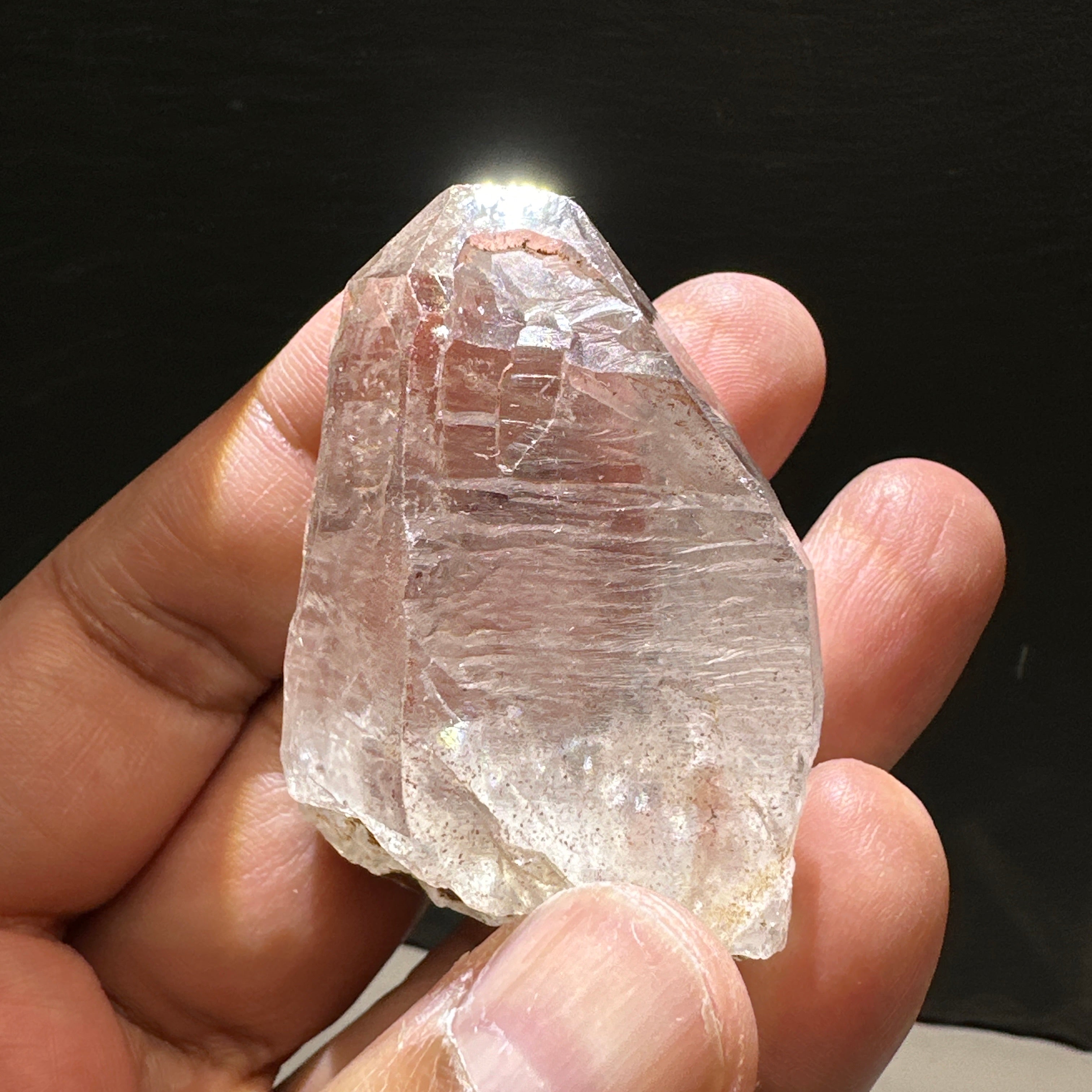 Quartz Crystal, 52.3gm, Tanzania, very unusual etching, see all the photos