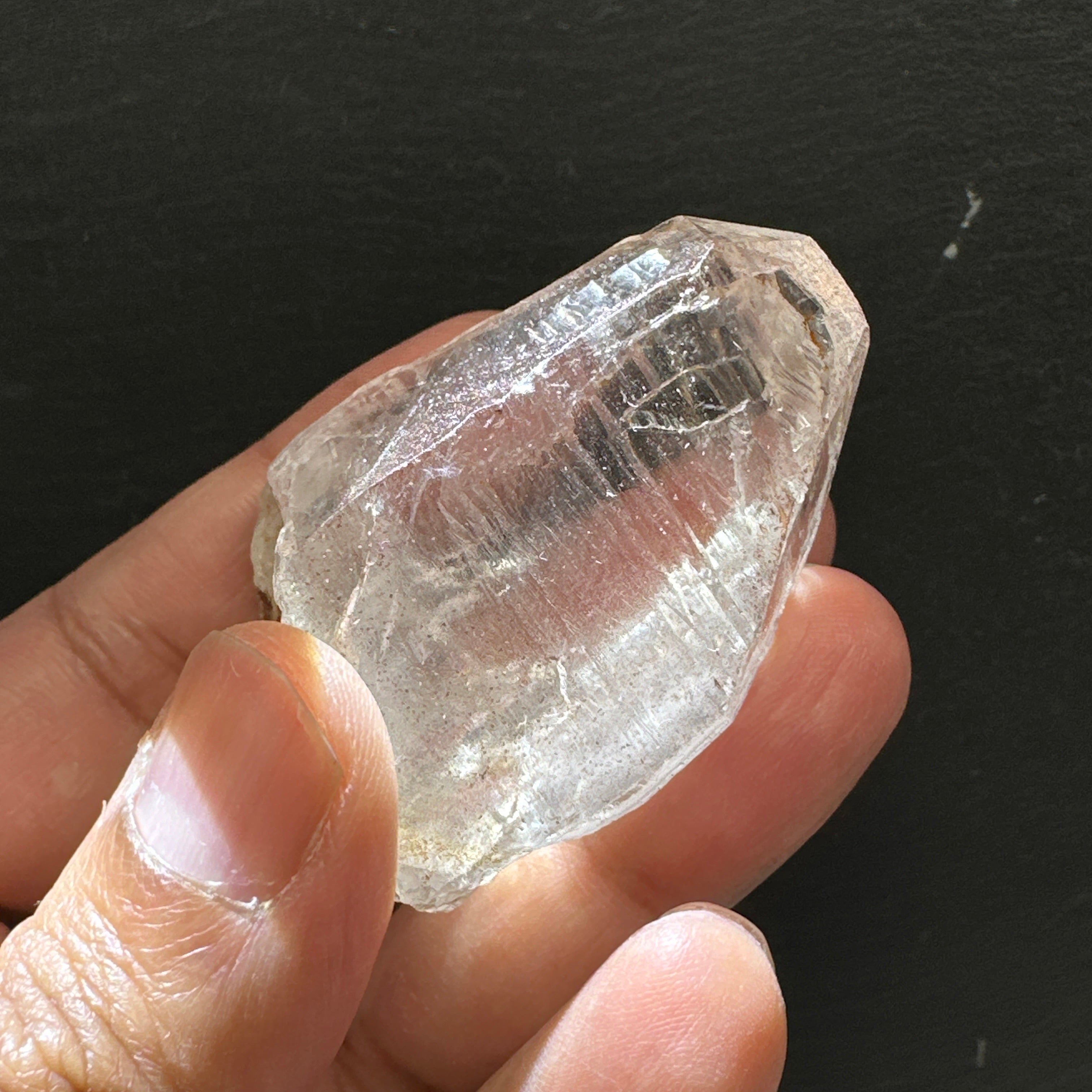 Quartz Crystal, 52.3gm, Tanzania, very unusual etching, see all the photos