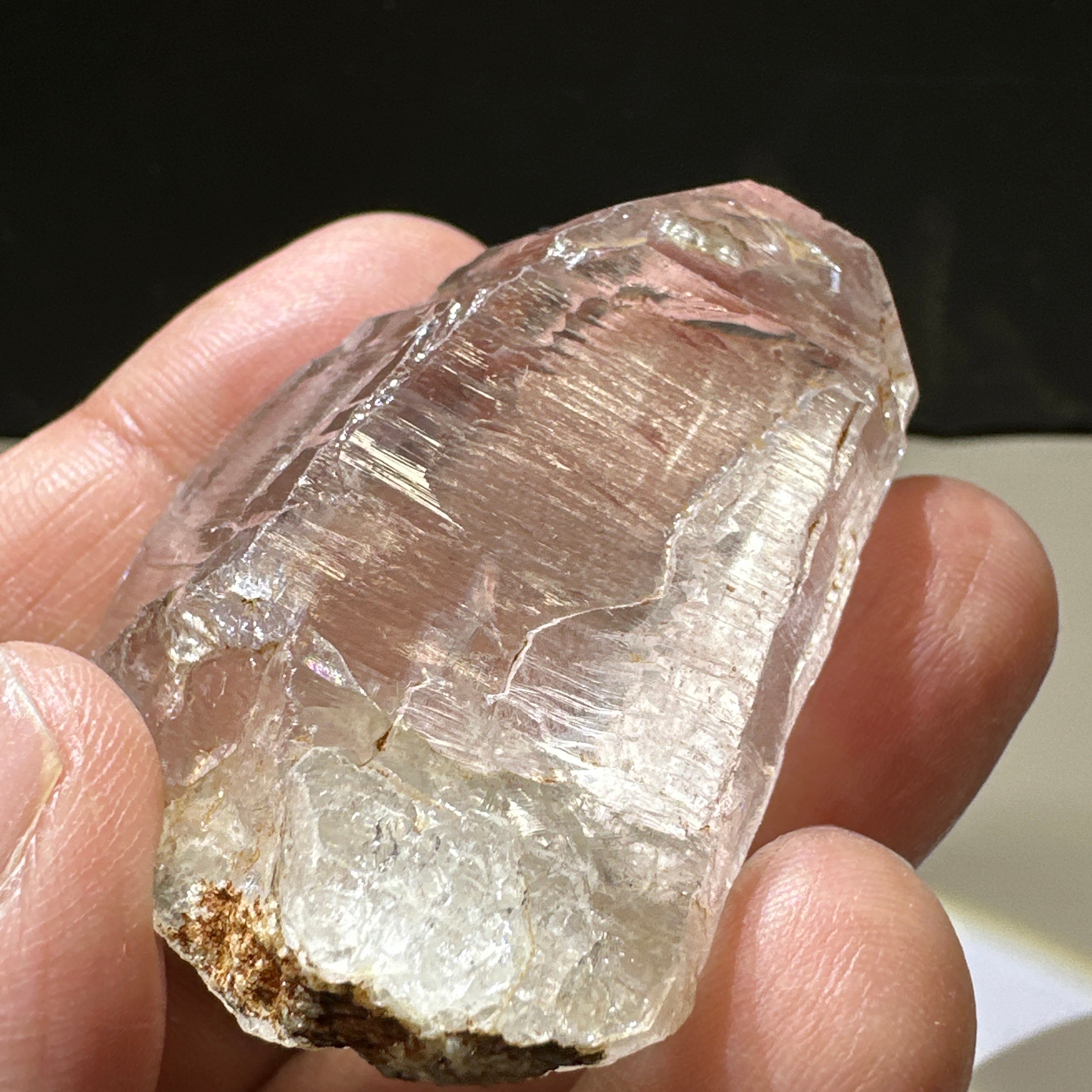 Quartz Crystal, 52.3gm, Tanzania, very unusual etching, see all the photos