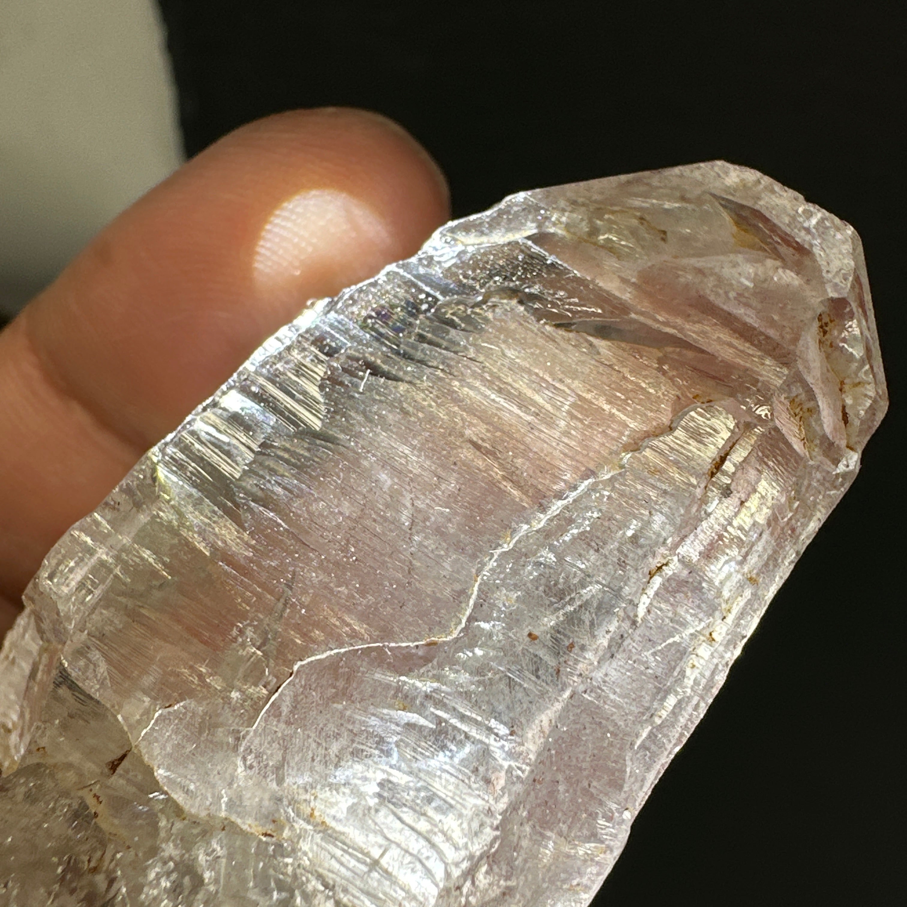 Quartz Crystal, 52.3gm, Tanzania, very unusual etching, see all the photos