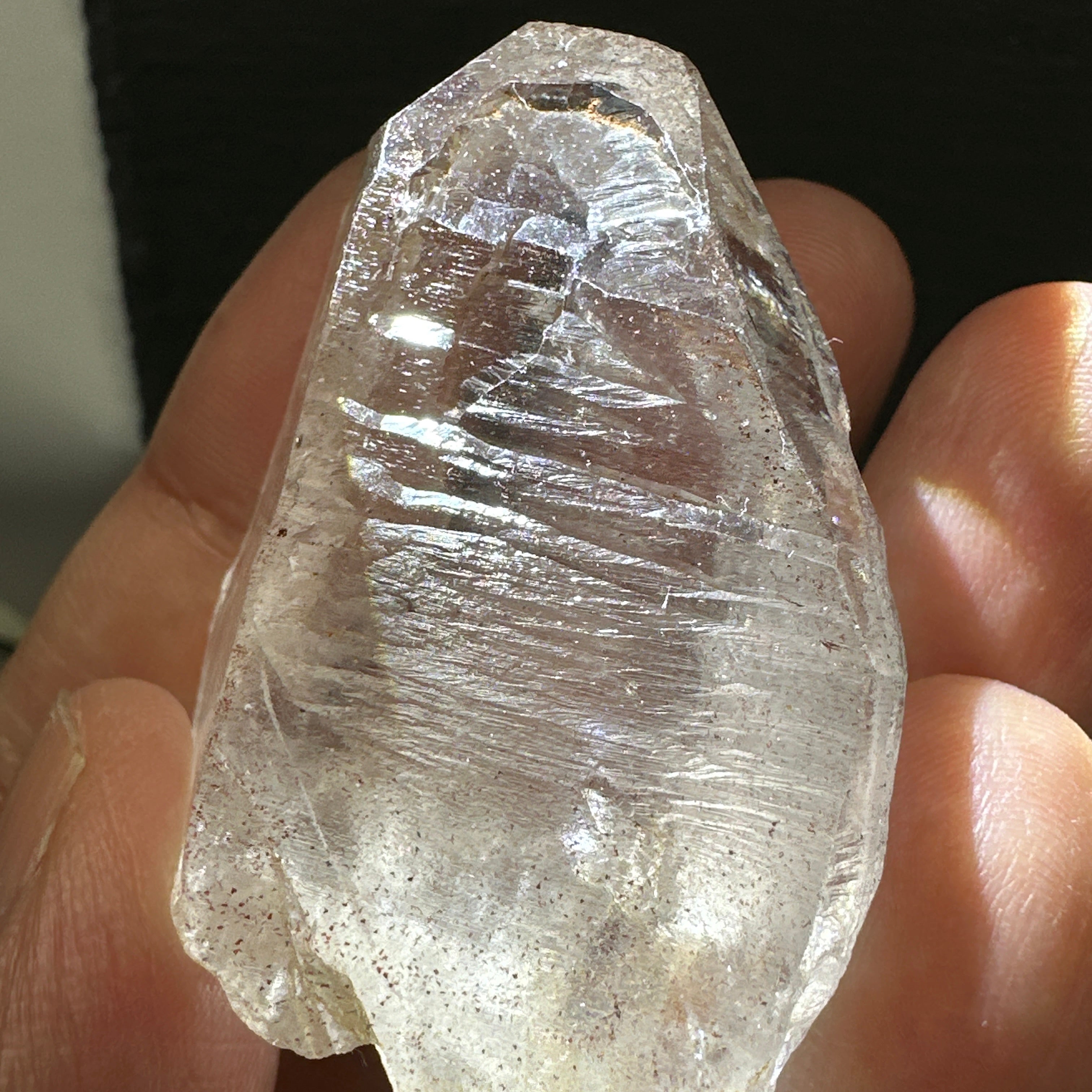 Quartz Crystal, 52.3gm, Tanzania, very unusual etching, see all the photos