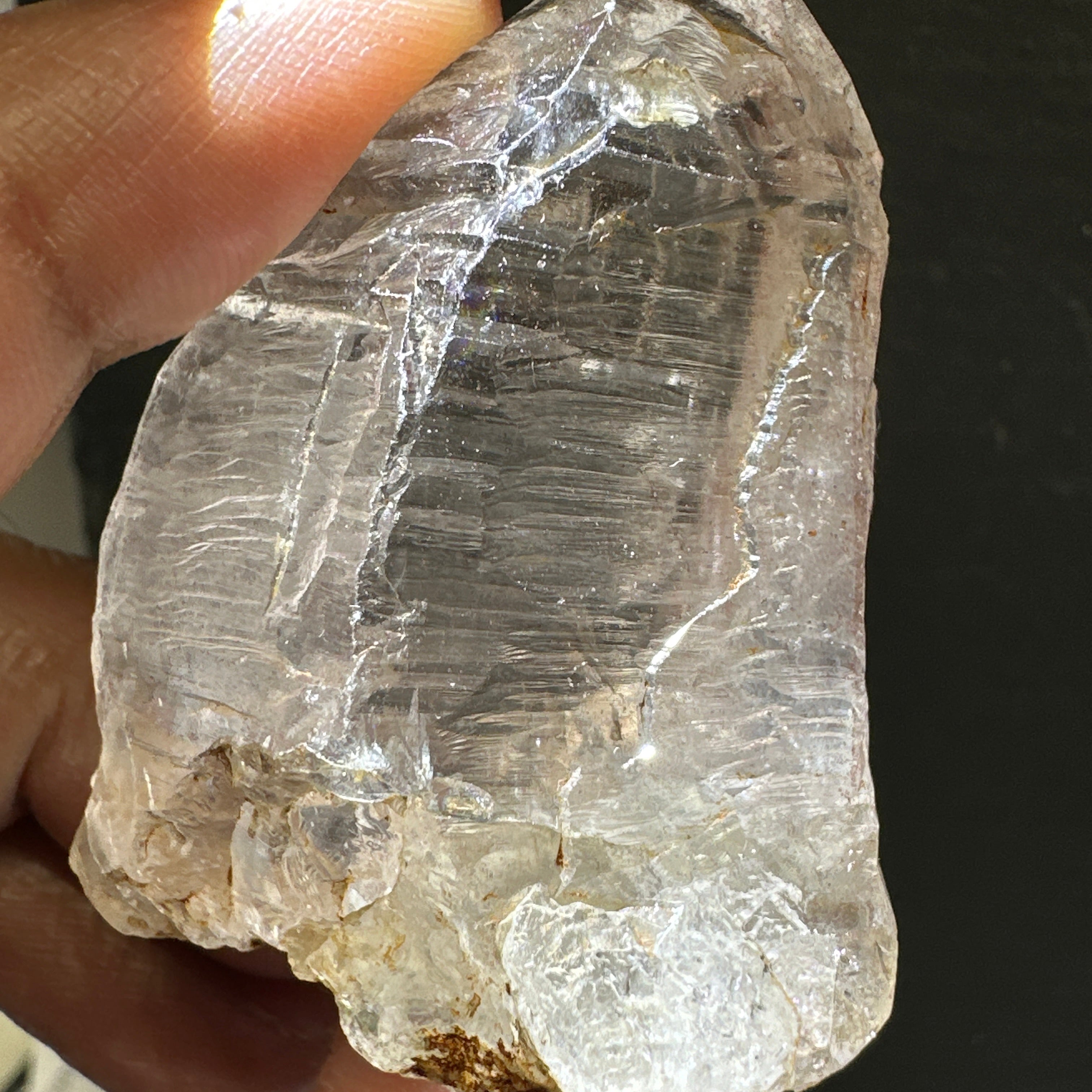 Quartz Crystal, 52.3gm, Tanzania, very unusual etching, see all the photos