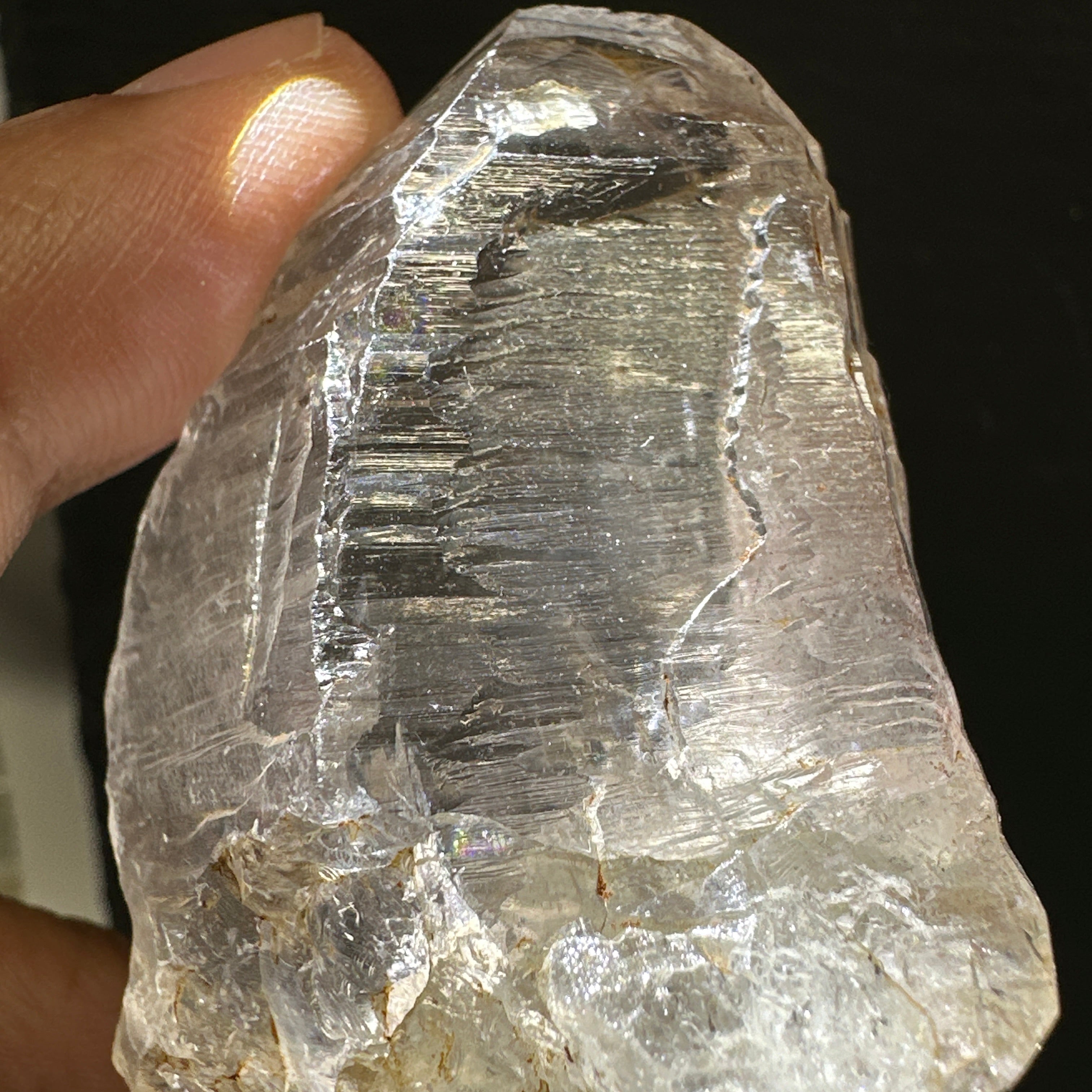 Quartz Crystal, 52.3gm, Tanzania, very unusual etching, see all the photos