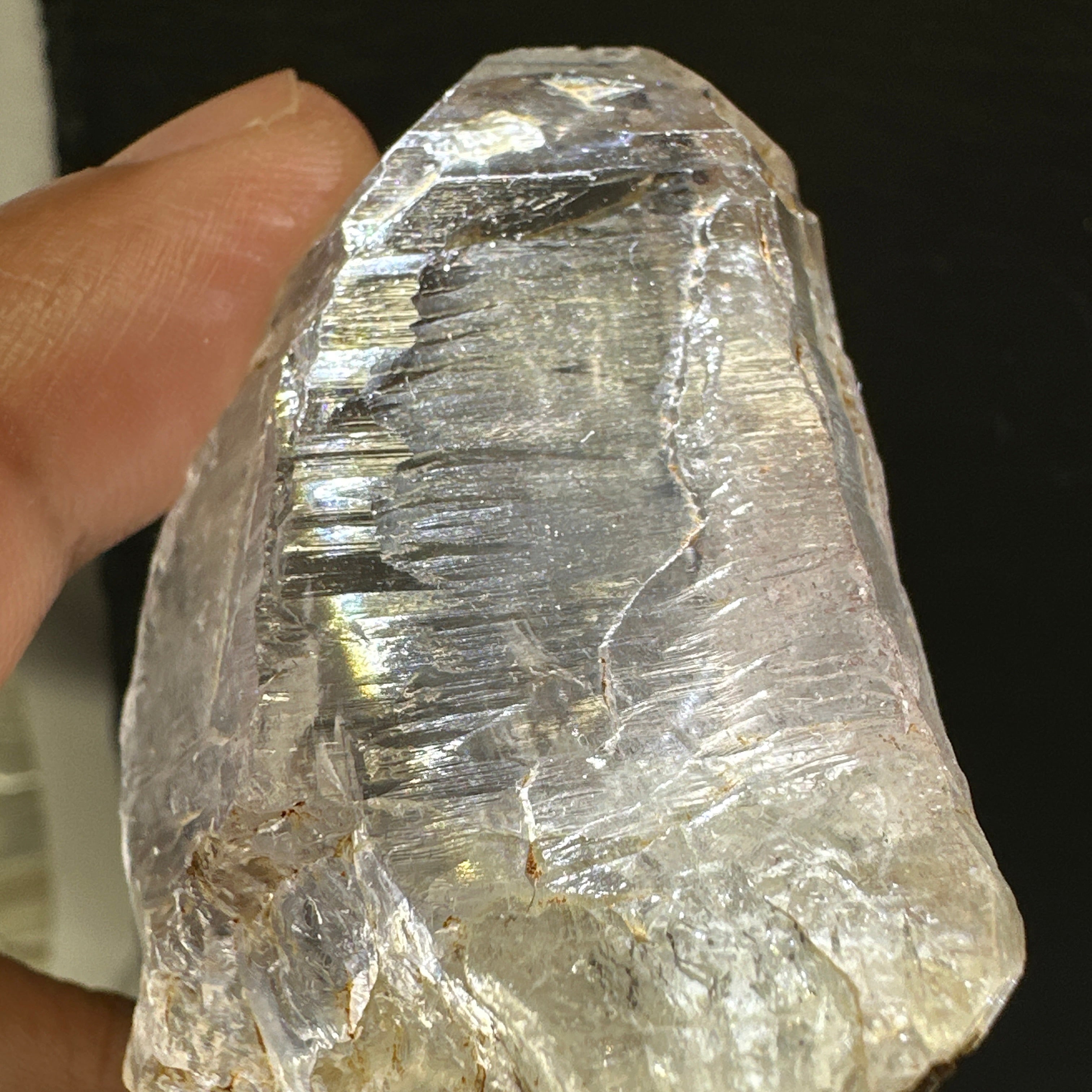 Quartz Crystal, 52.3gm, Tanzania, very unusual etching, see all the photos