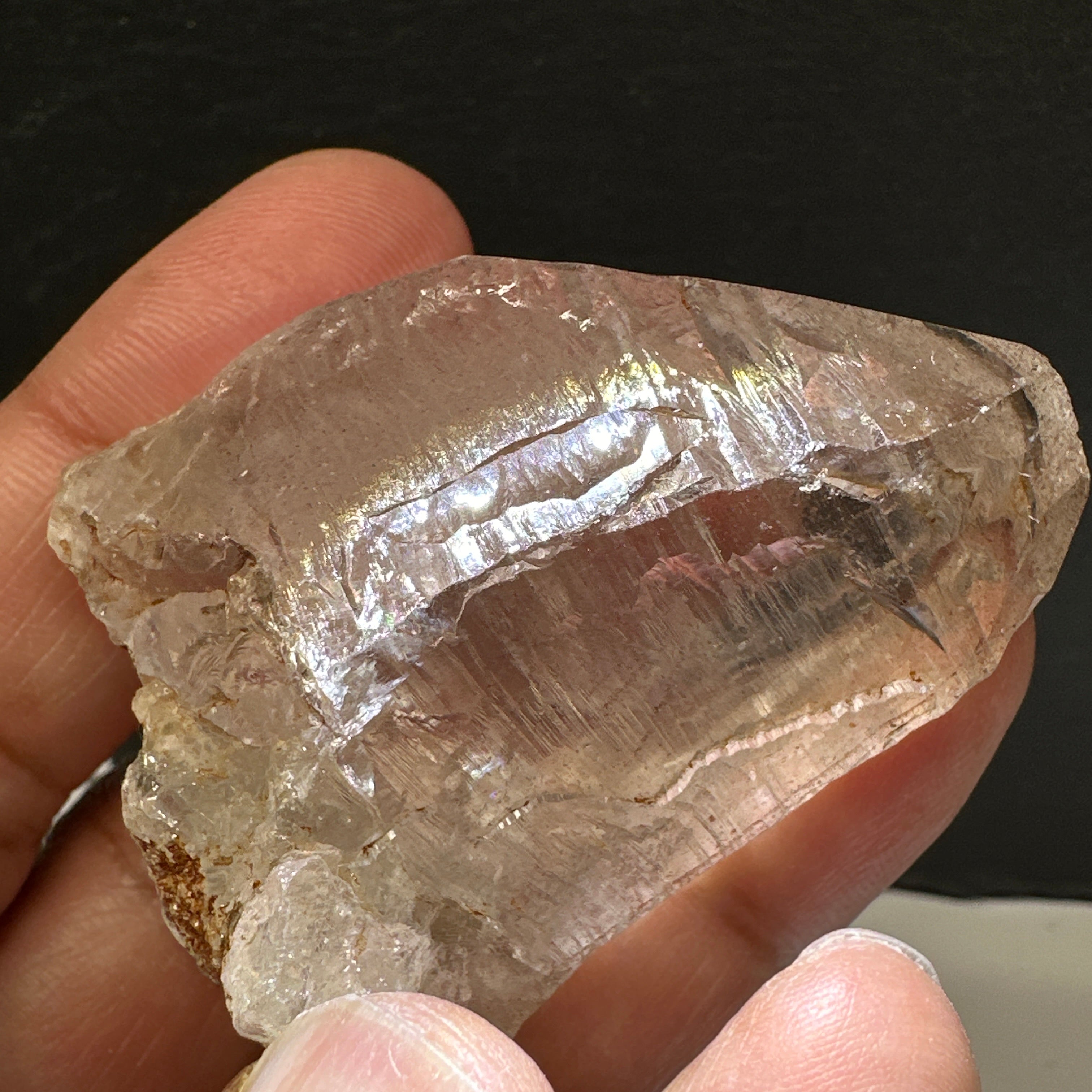 Quartz Crystal, 52.3gm, Tanzania, very unusual etching, see all the photos