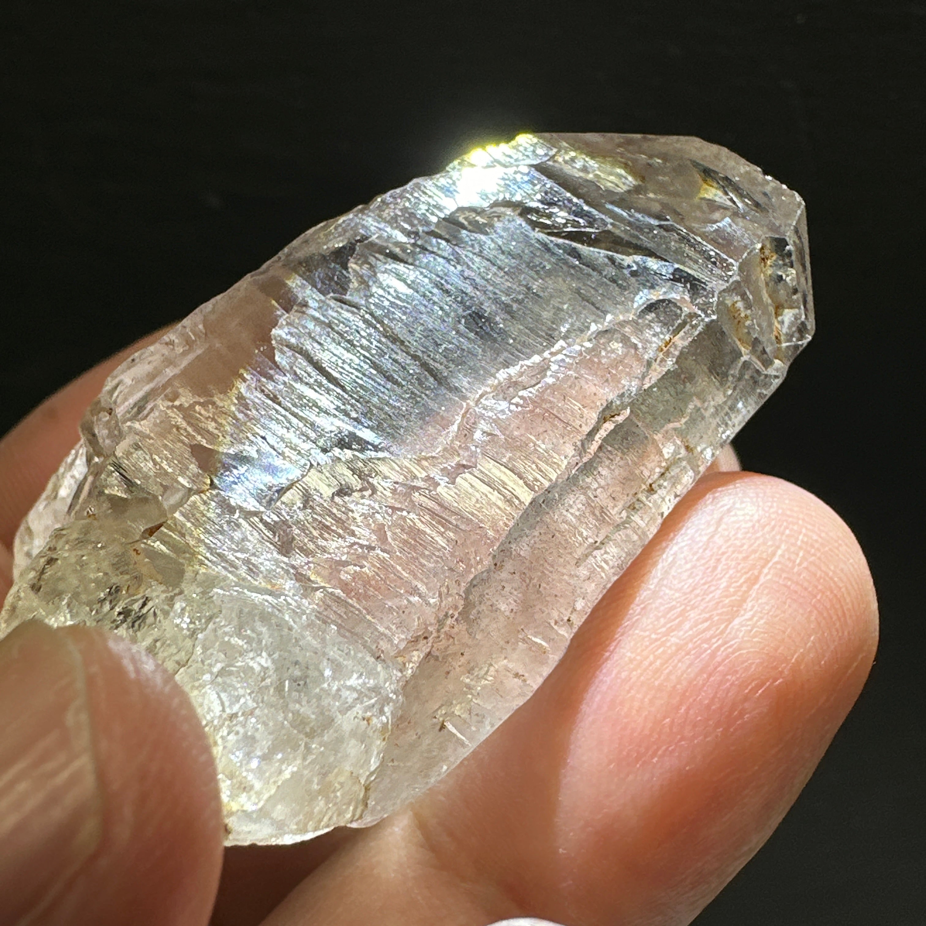 Quartz Crystal, 52.3gm, Tanzania, very unusual etching, see all the photos