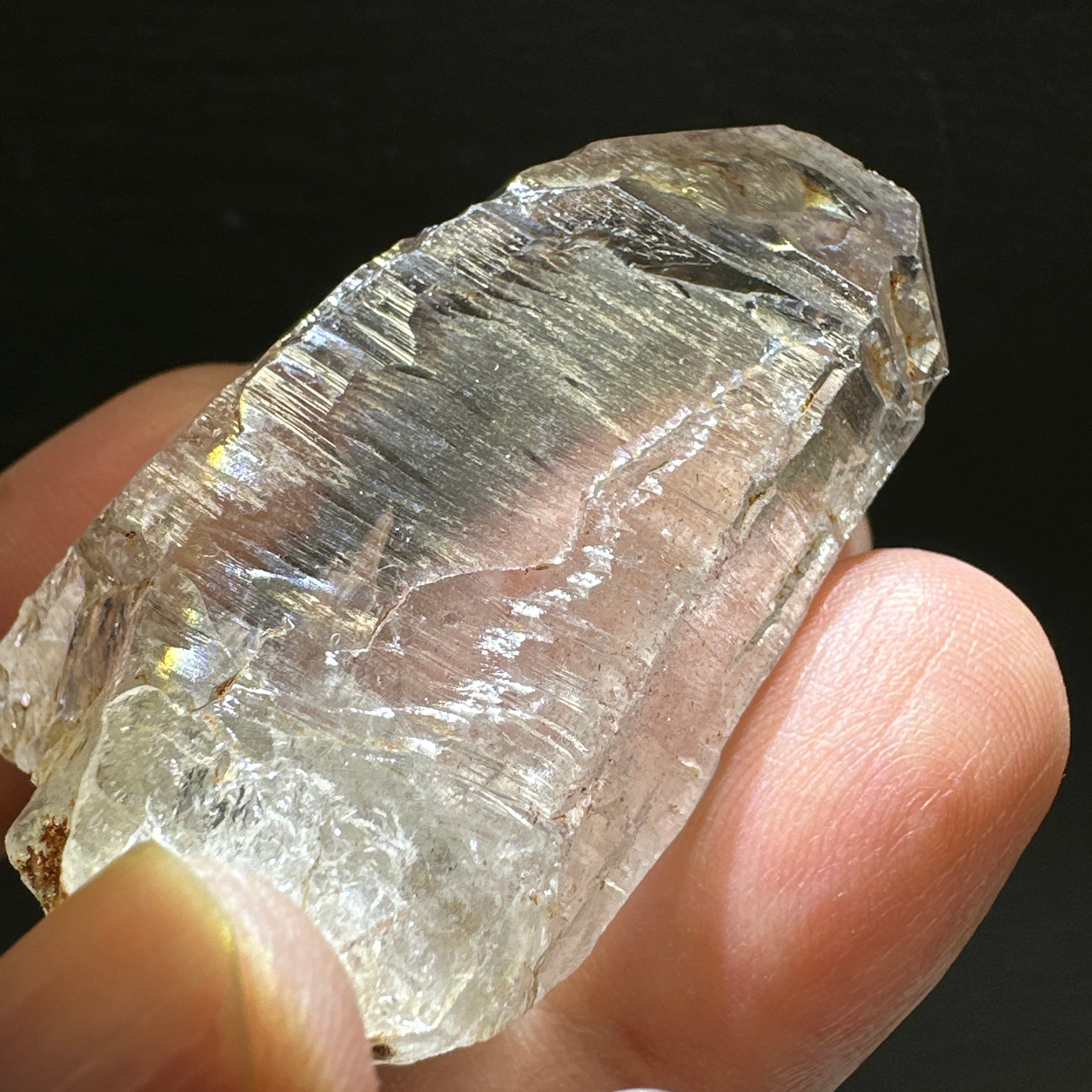 Quartz Crystal, 52.3gm, Tanzania, very unusual etching, see all the photos