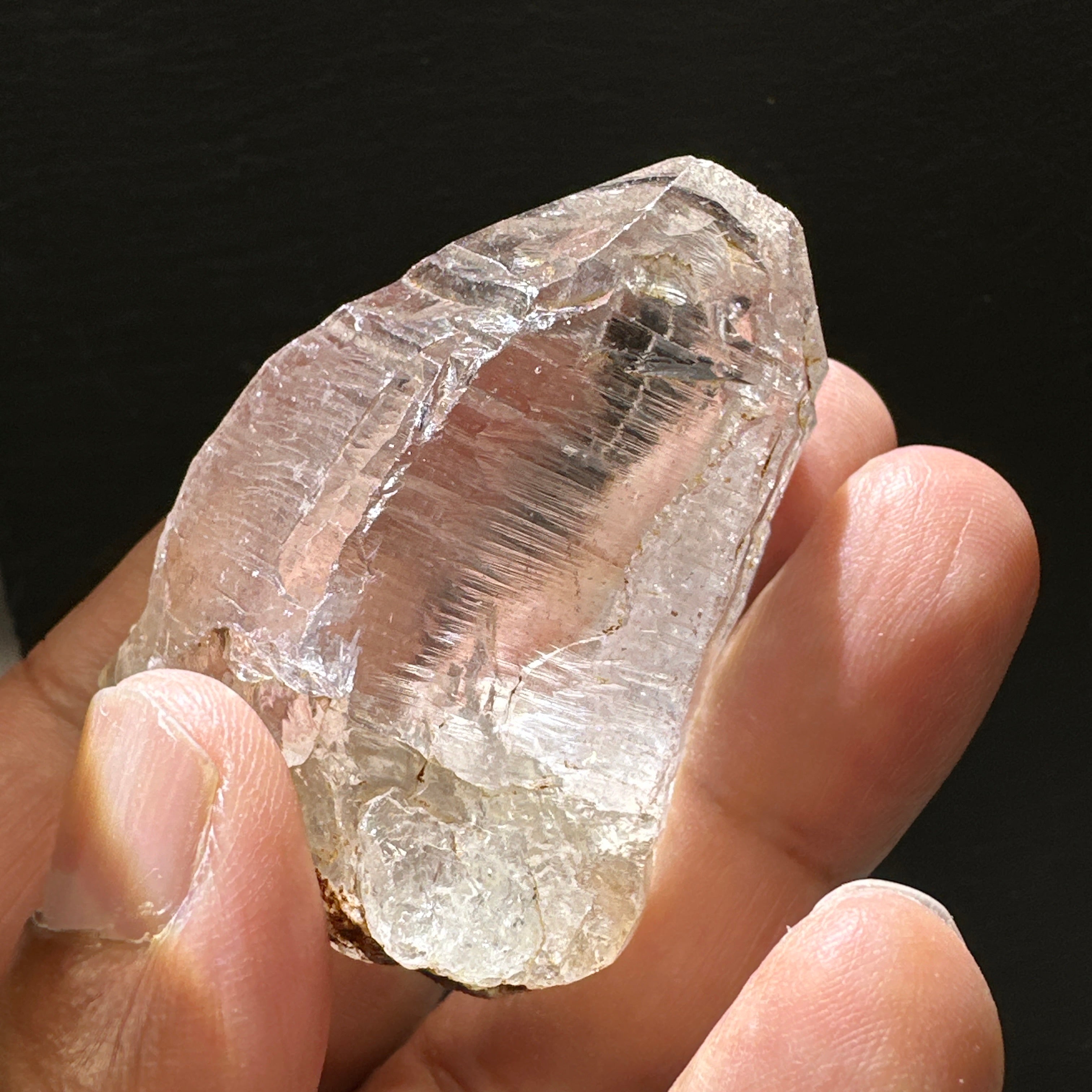 Quartz Crystal, 52.3gm, Tanzania, very unusual etching, see all the photos