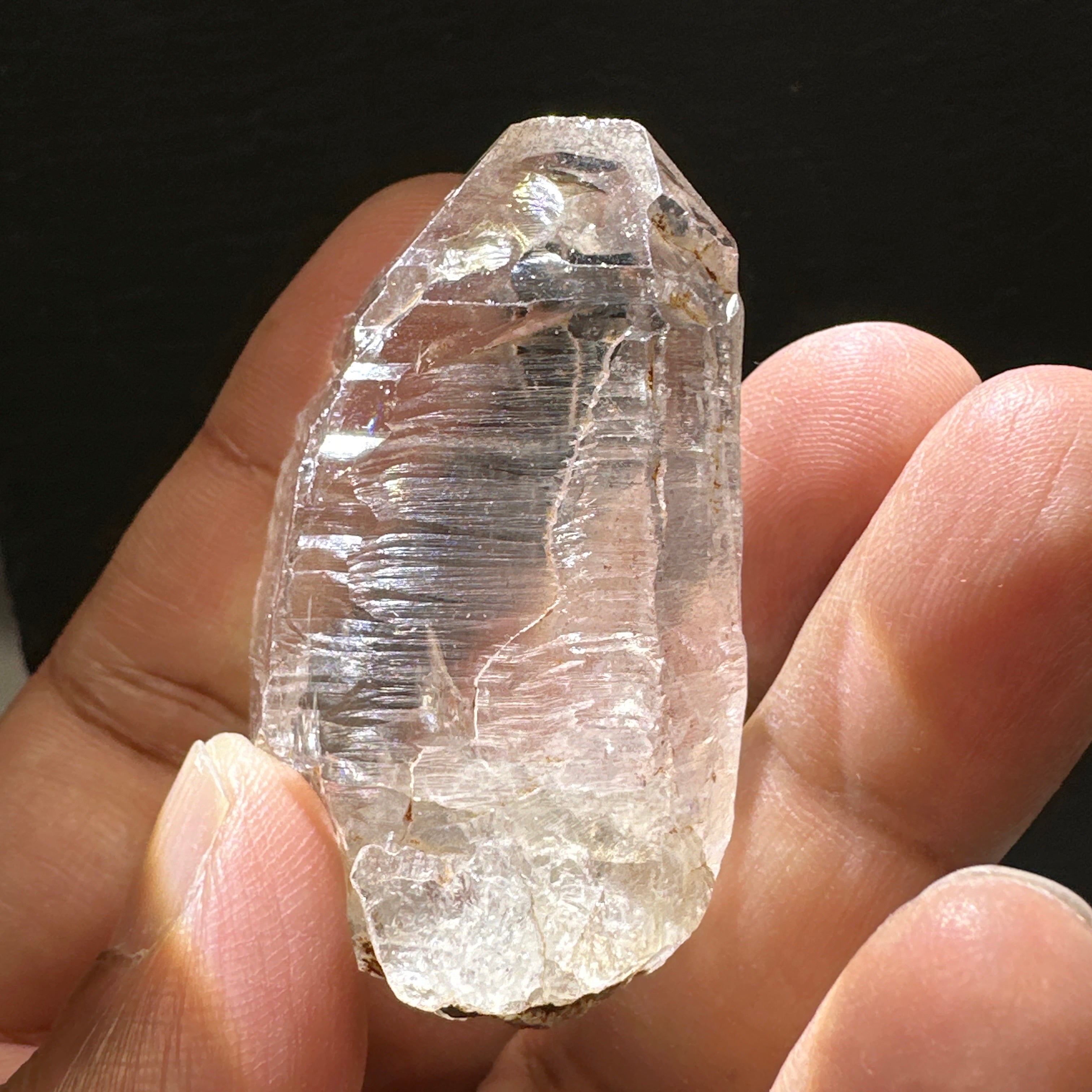 Quartz Crystal, 52.3gm, Tanzania, very unusual etching, see all the photos