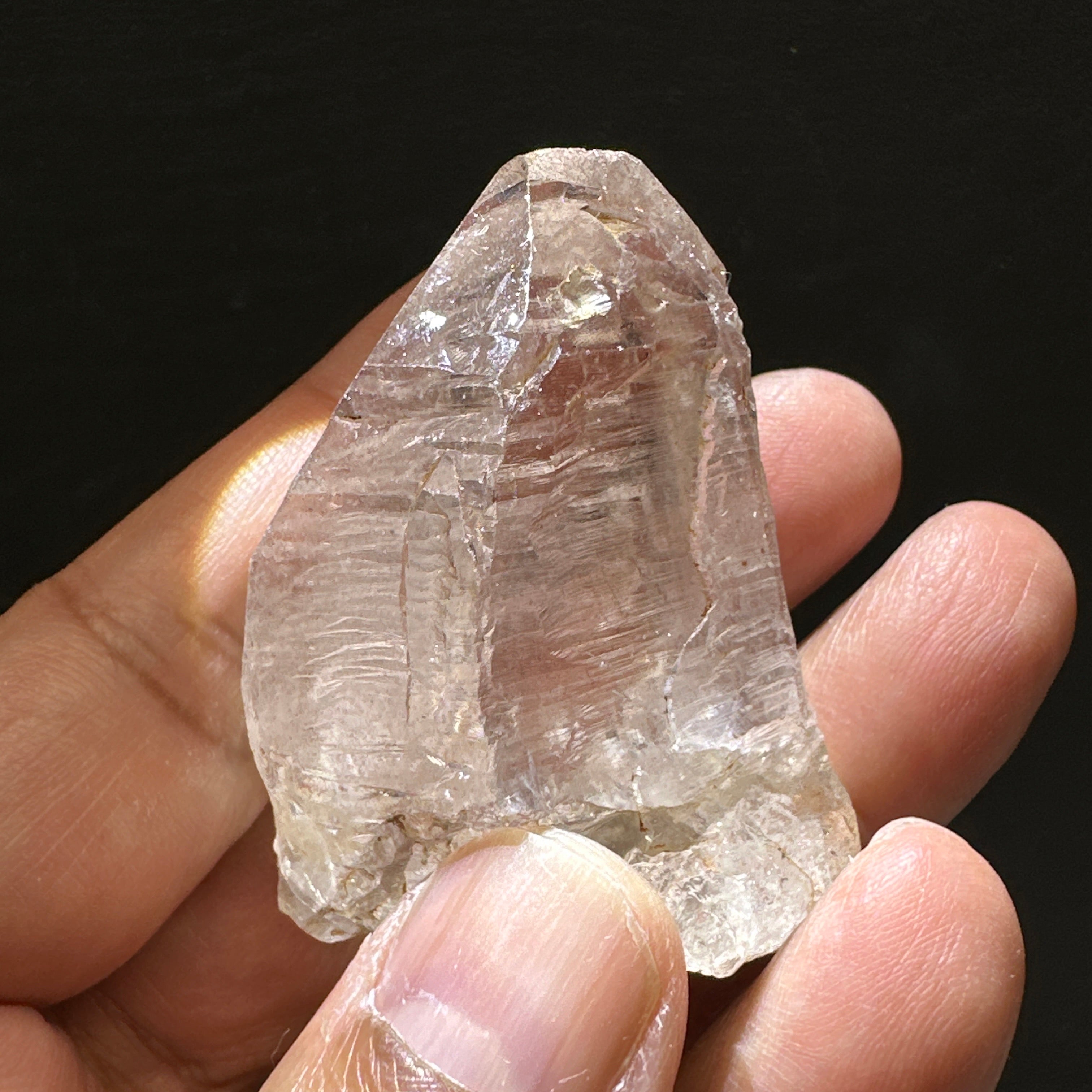 Quartz Crystal, 52.3gm, Tanzania, very unusual etching, see all the photos