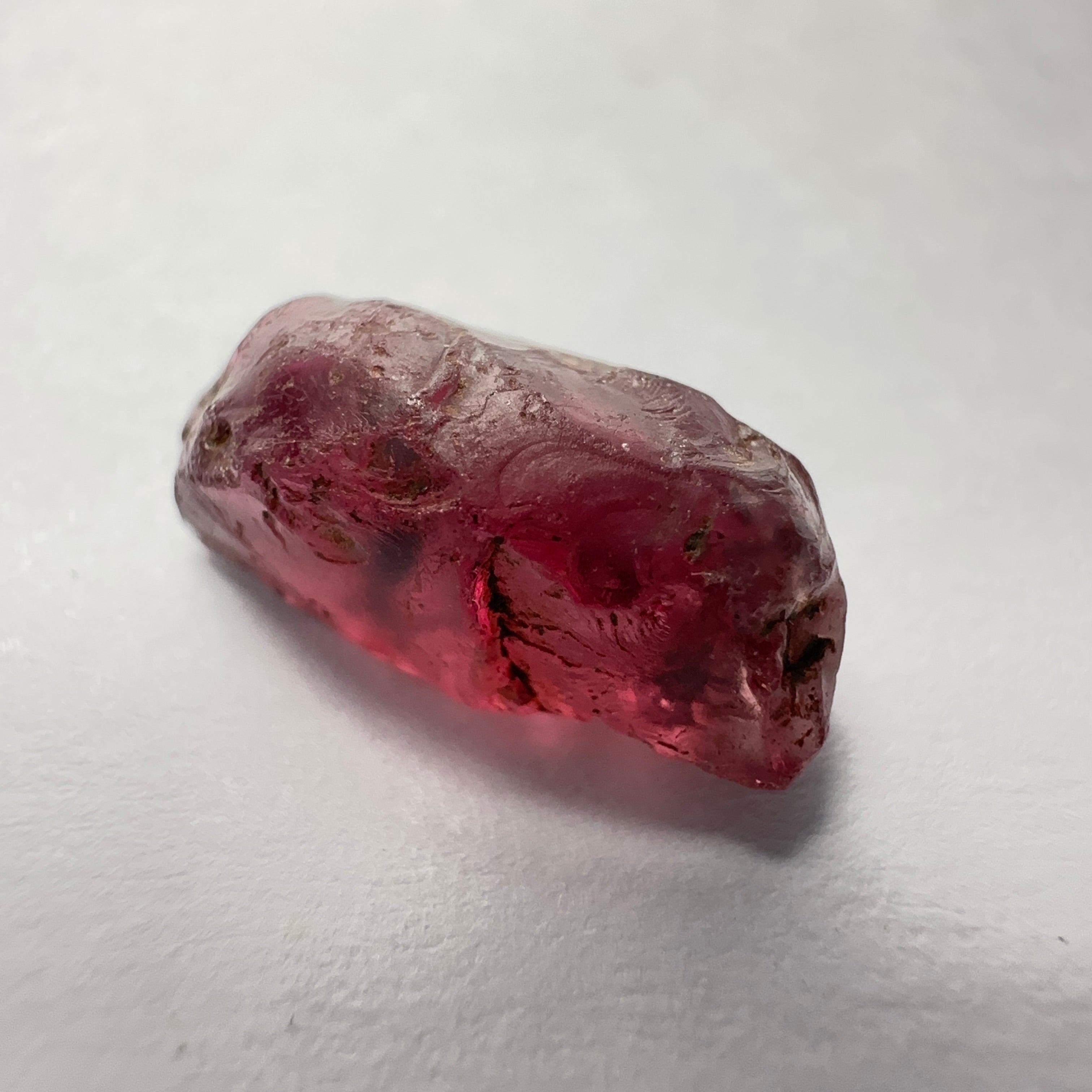 Rhodolite Garnet Colour Shifting, 5.32ct, Umba, Tanzania, Untreated Untreated. A very large spot on the outside going a few mm in