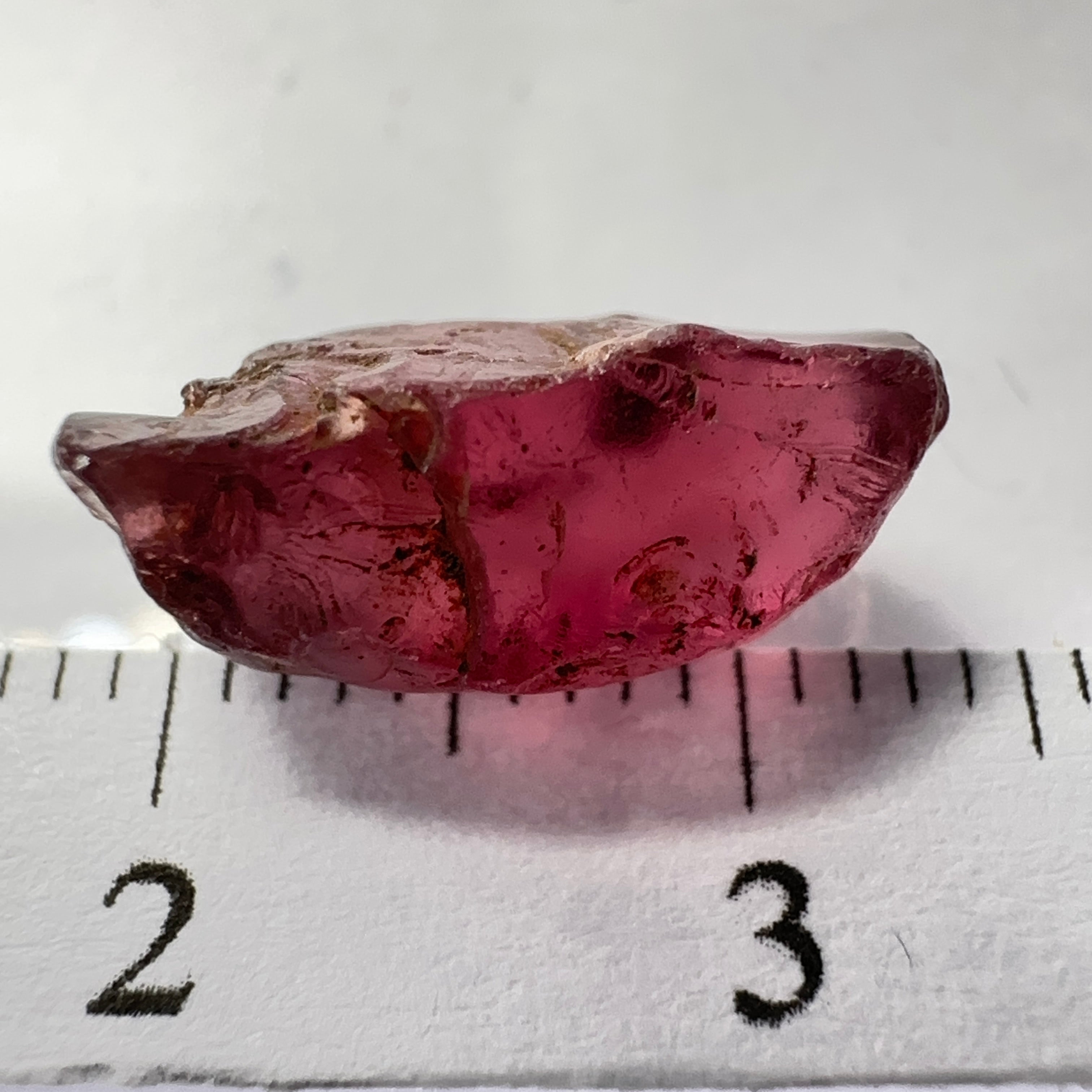 Rhodolite Garnet Colour Shifting, 5.32ct, Umba, Tanzania, Untreated Untreated. A very large spot on the outside going a few mm in