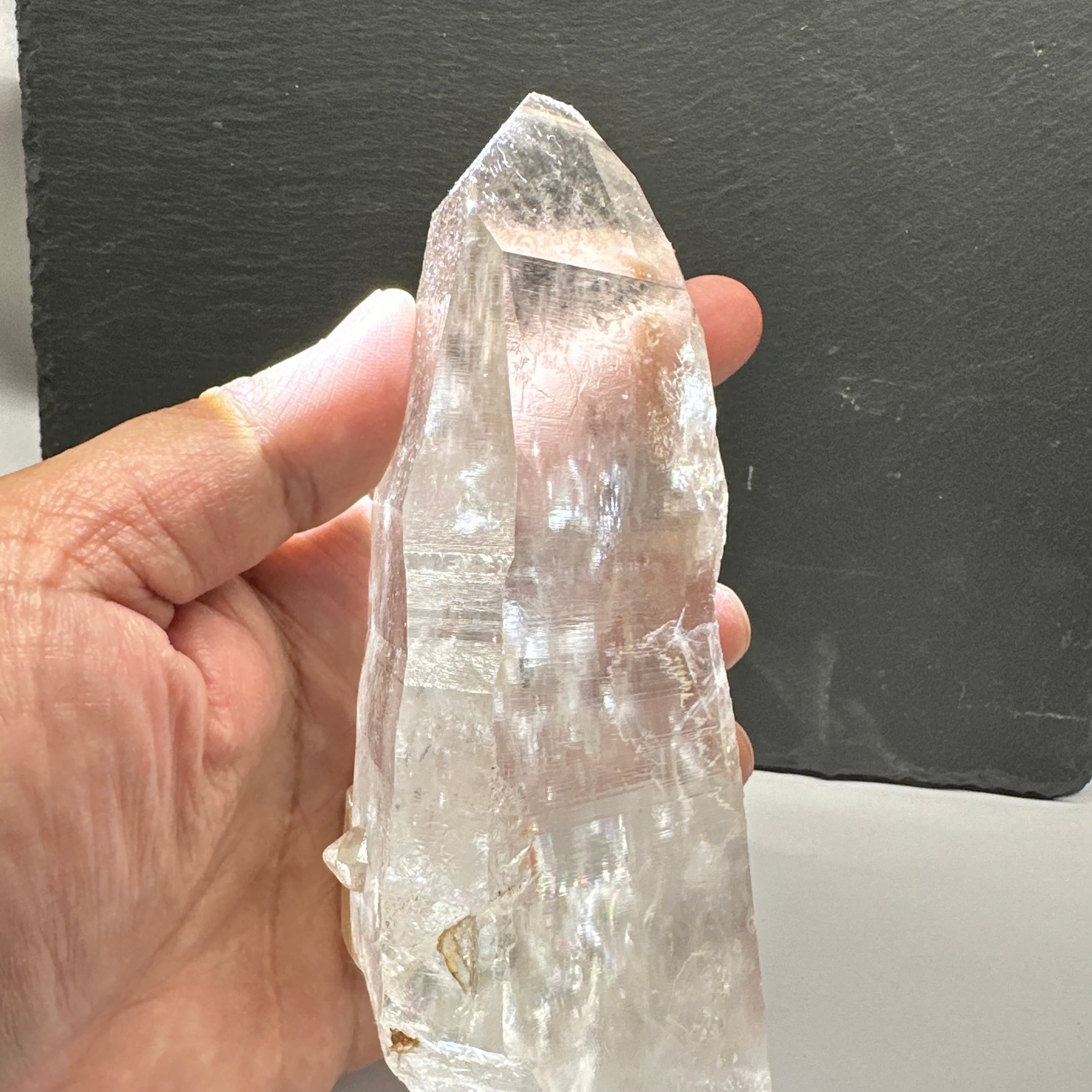 Quartz Crystal, 617.1gm, Tanzania, very unusual etching, see all the photos