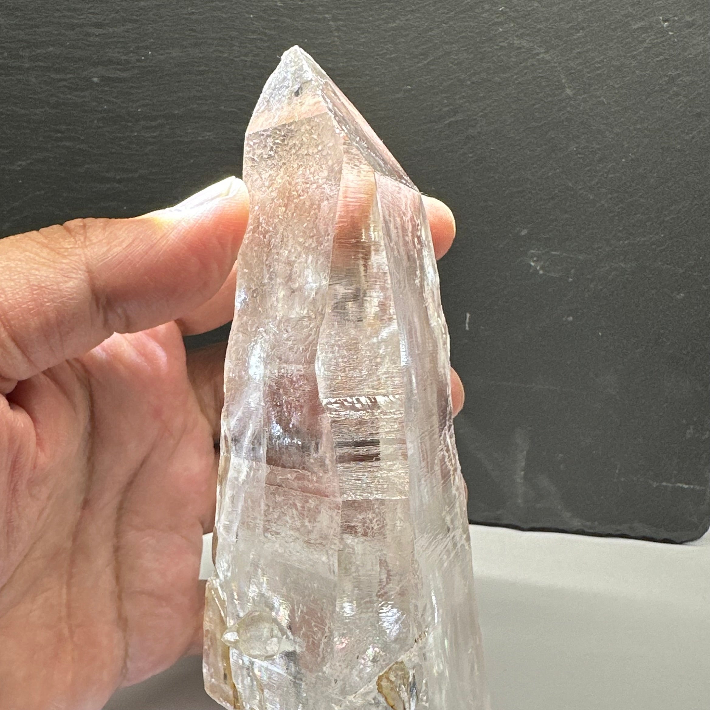 Quartz Crystal, 617.1gm, Tanzania, very unusual etching, see all the photos