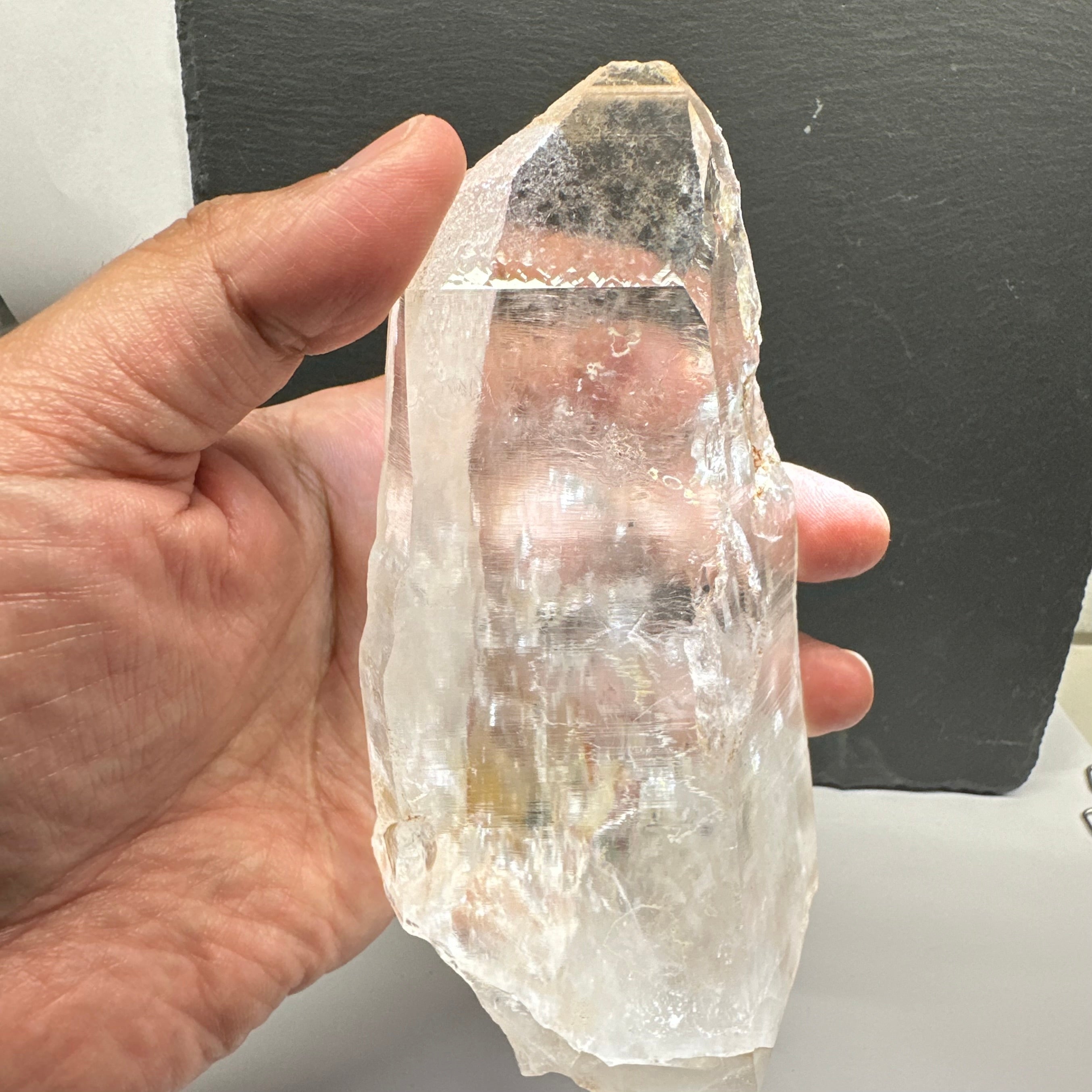 Quartz Crystal, 617.1gm, Tanzania, very unusual etching, see all the photos