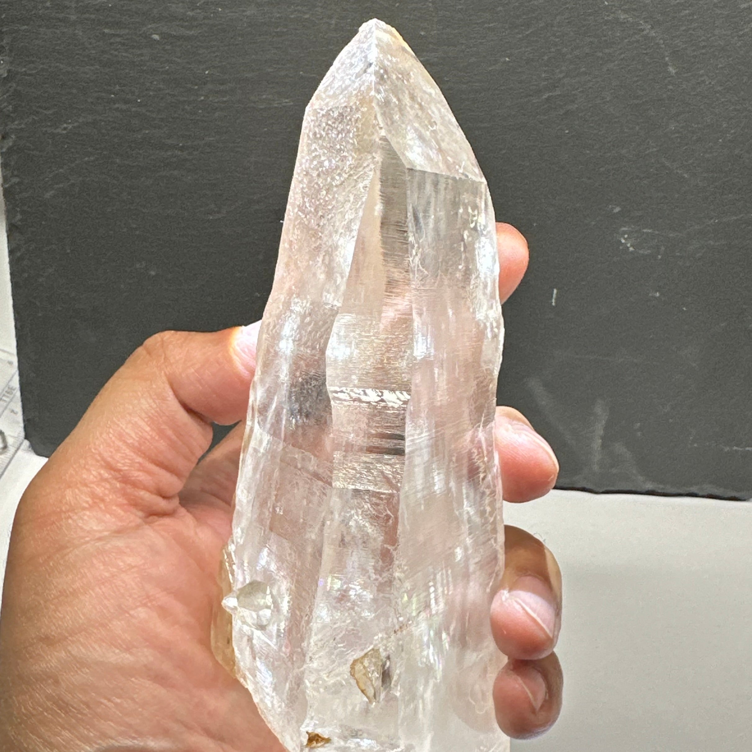 Quartz Crystal, 617.1gm, Tanzania, very unusual etching, see all the photos