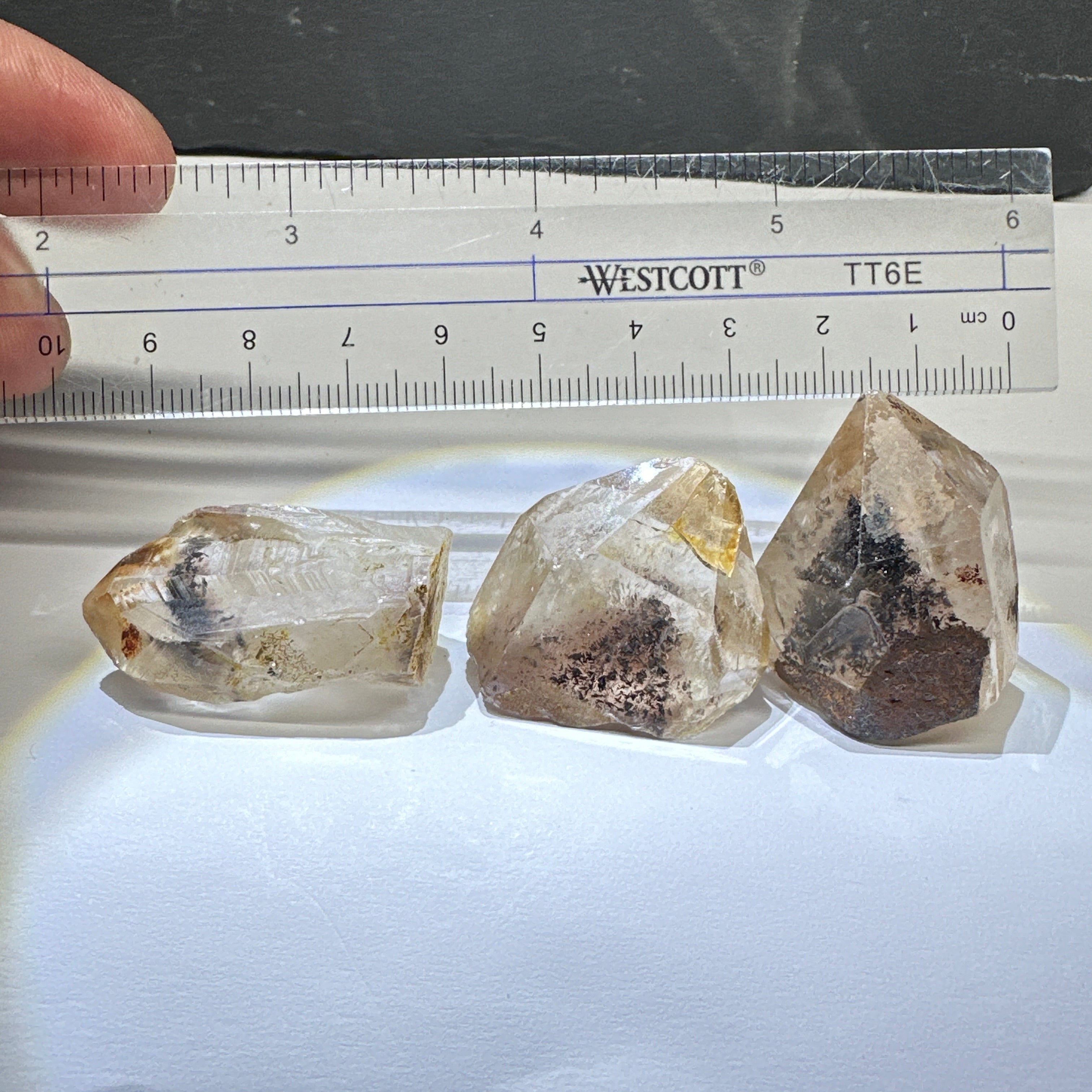 Quartz Crystal, 3pcs, Tanzania, with interesting phantoms price for all 3