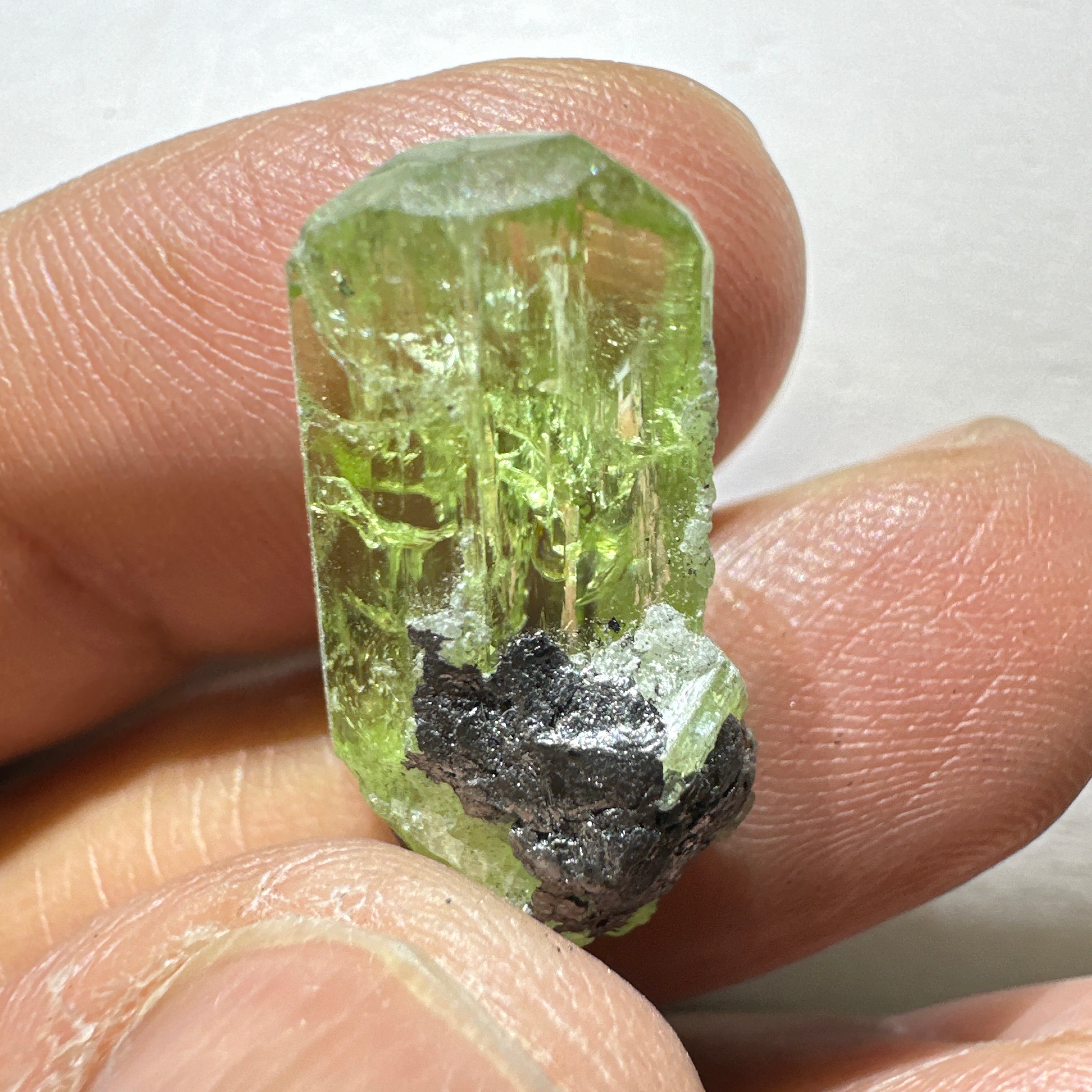 Diopside crystal on matrix, 3.0gm, Merelani, Tanzania