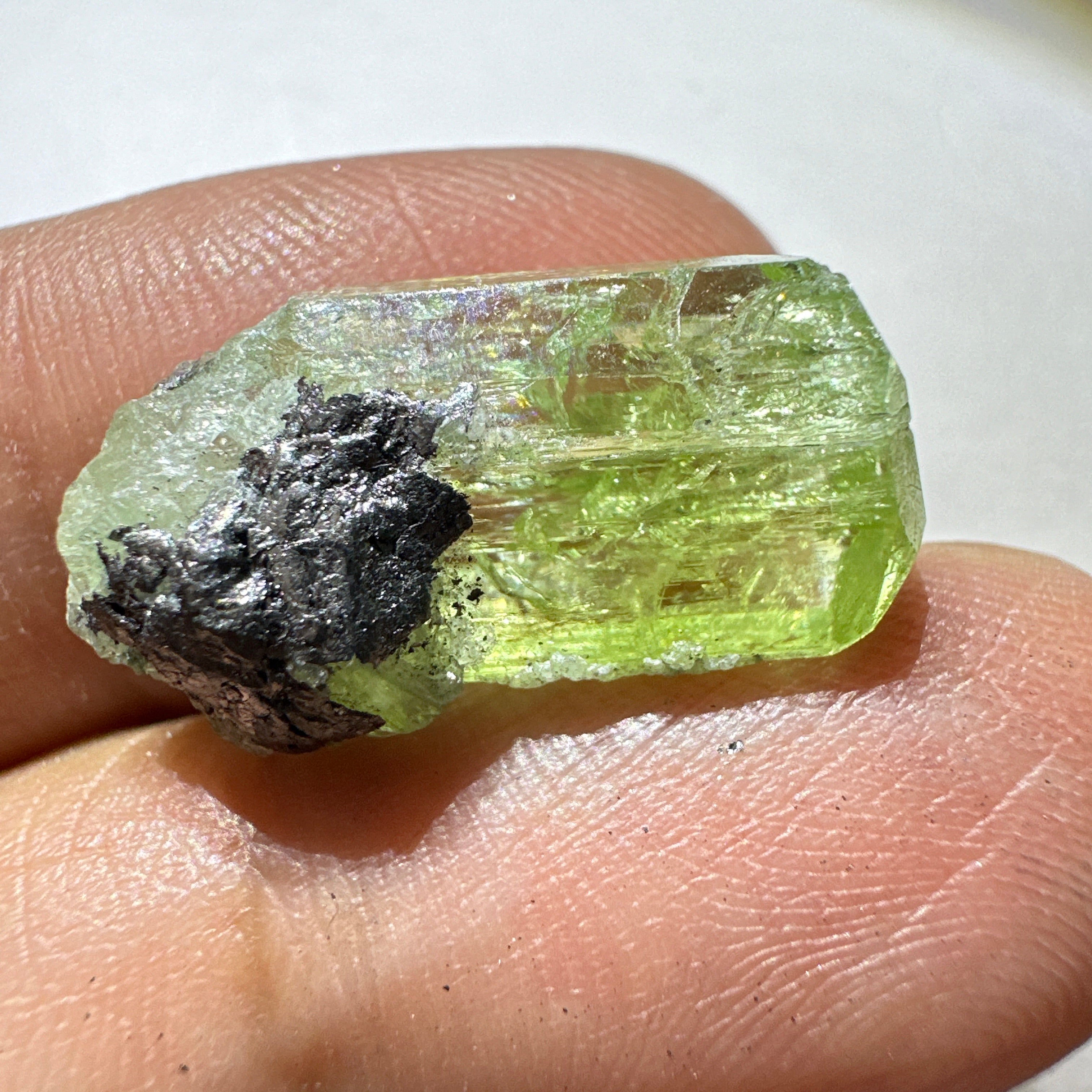 Diopside crystal on matrix, 3.0gm, Merelani, Tanzania