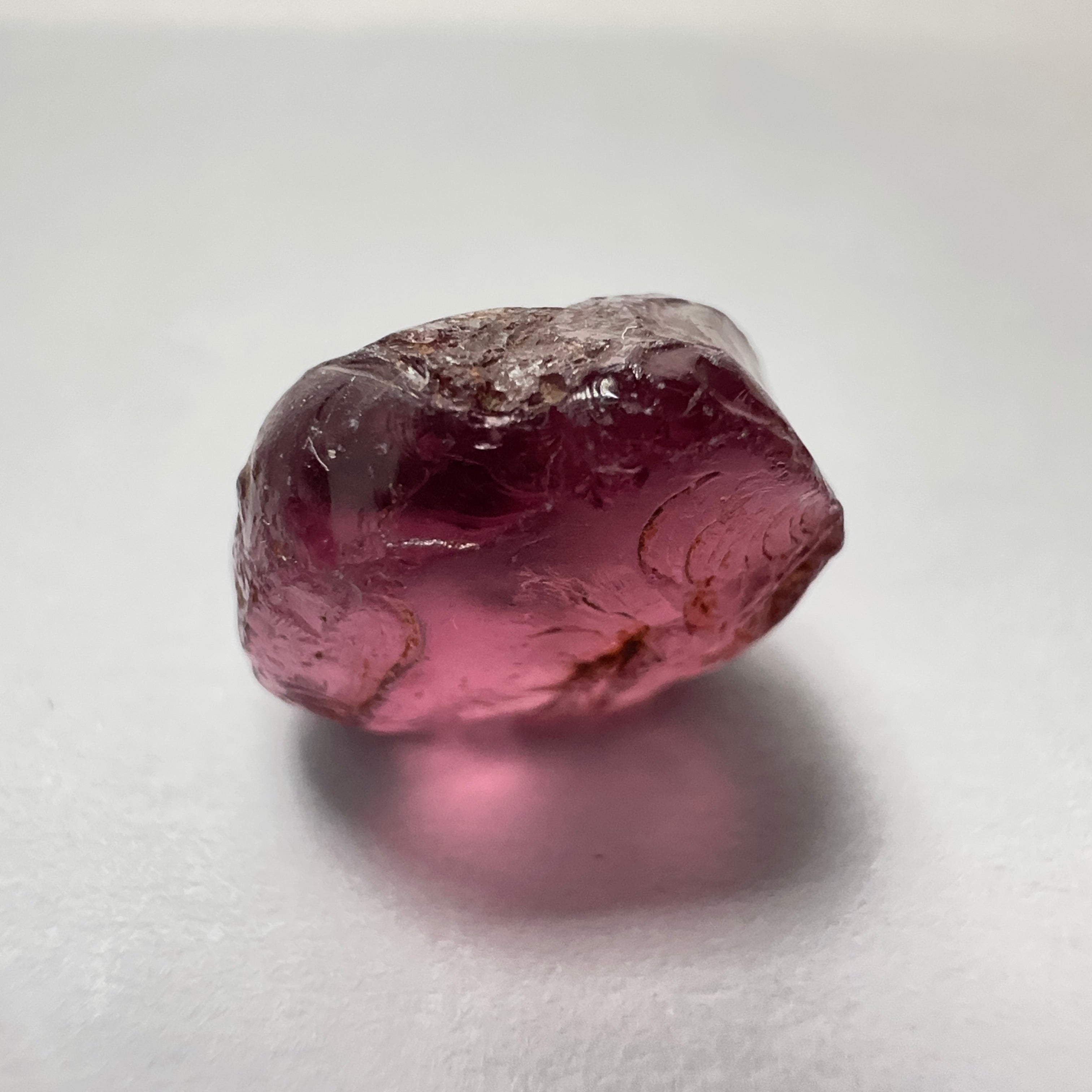 Rhodolite Garnet Colour Shifting, 6.56ct, Umba, Tanzania, Untreated Untreated. Few bubbles on outside, rest vvs with very slight silk, flattish shape see pics