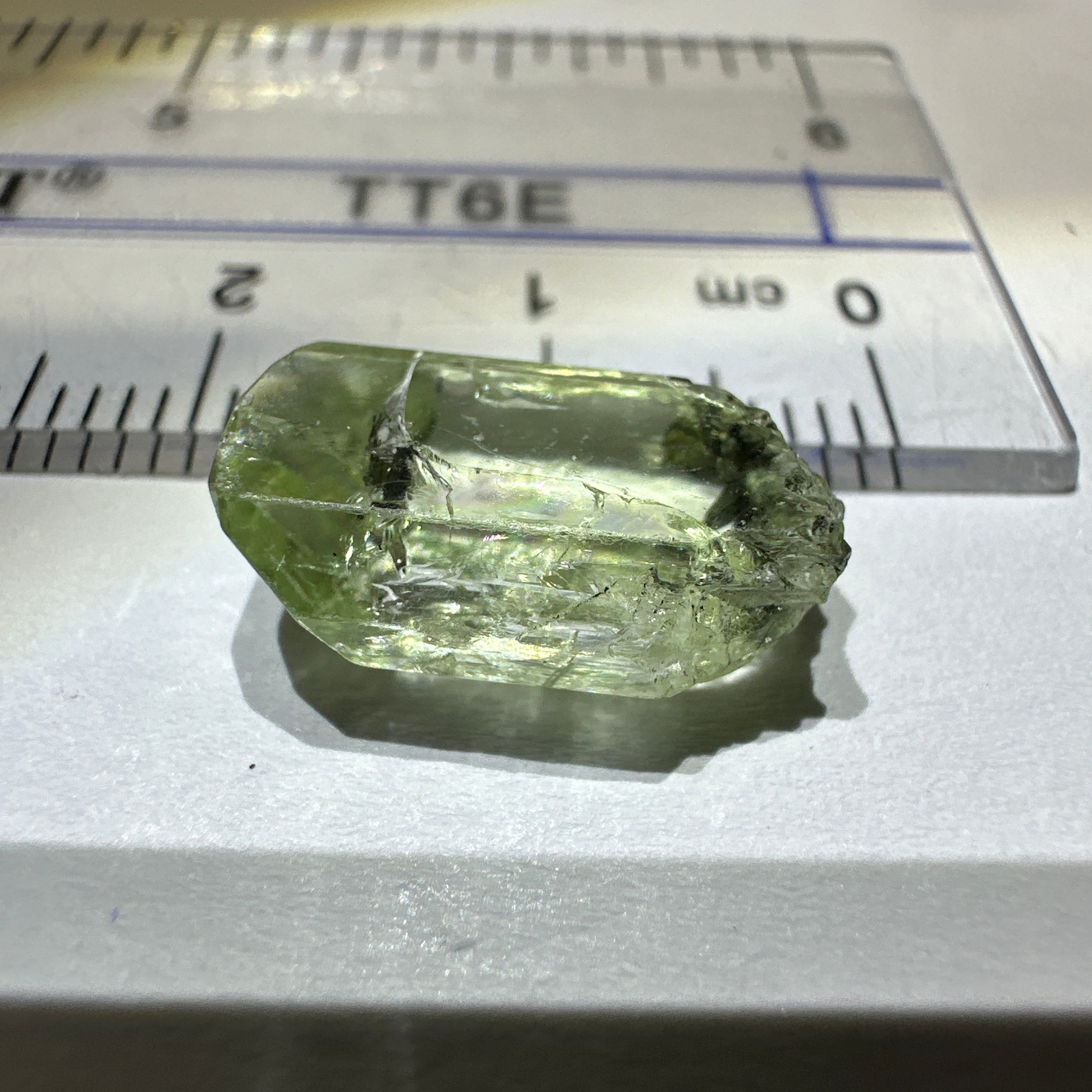 Diopside crystal, 1.3gm, Merelani, Tanzania - facetable portion