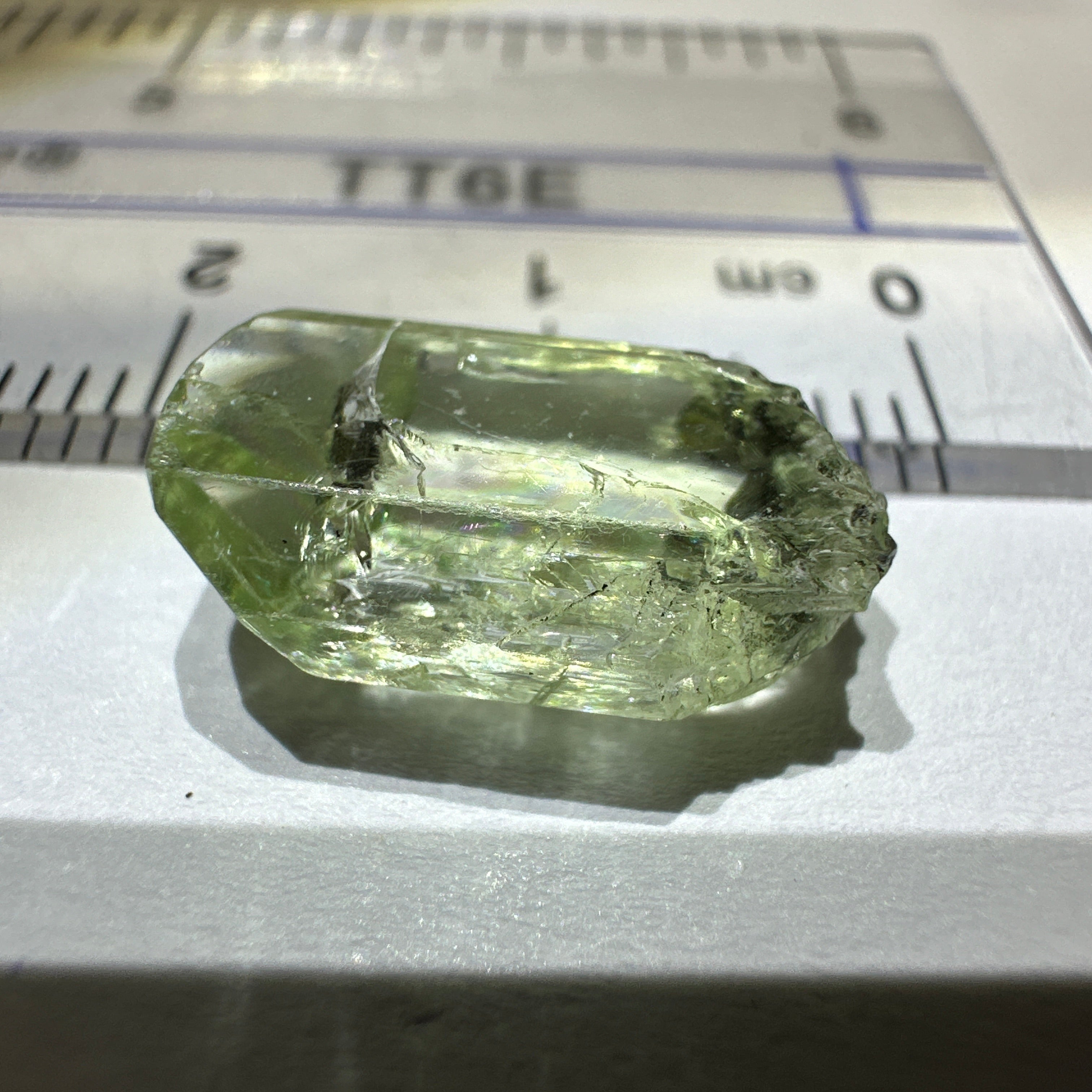 Diopside crystal, 1.3gm, Merelani, Tanzania - facetable portion