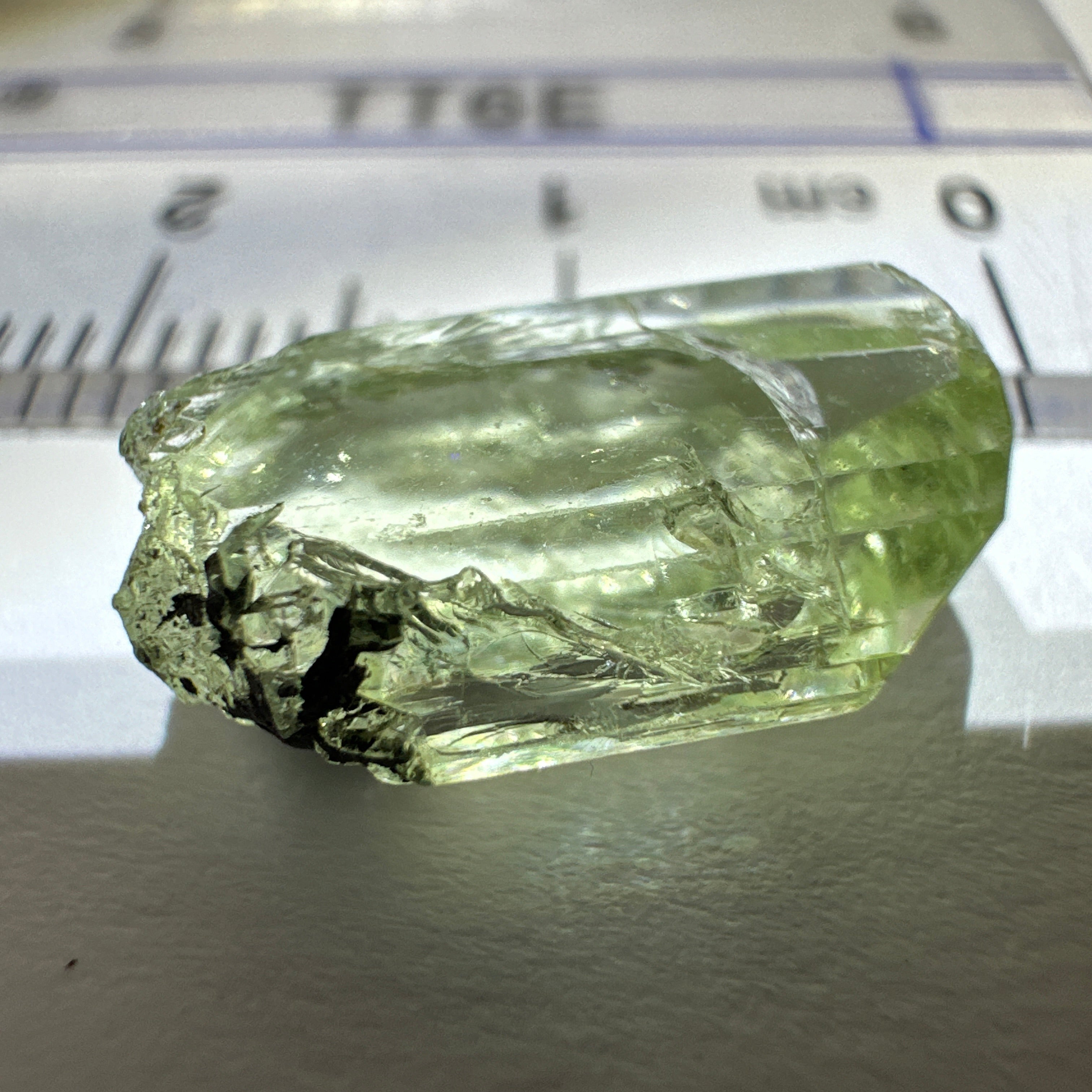 Diopside crystal, 1.3gm, Merelani, Tanzania - facetable portion