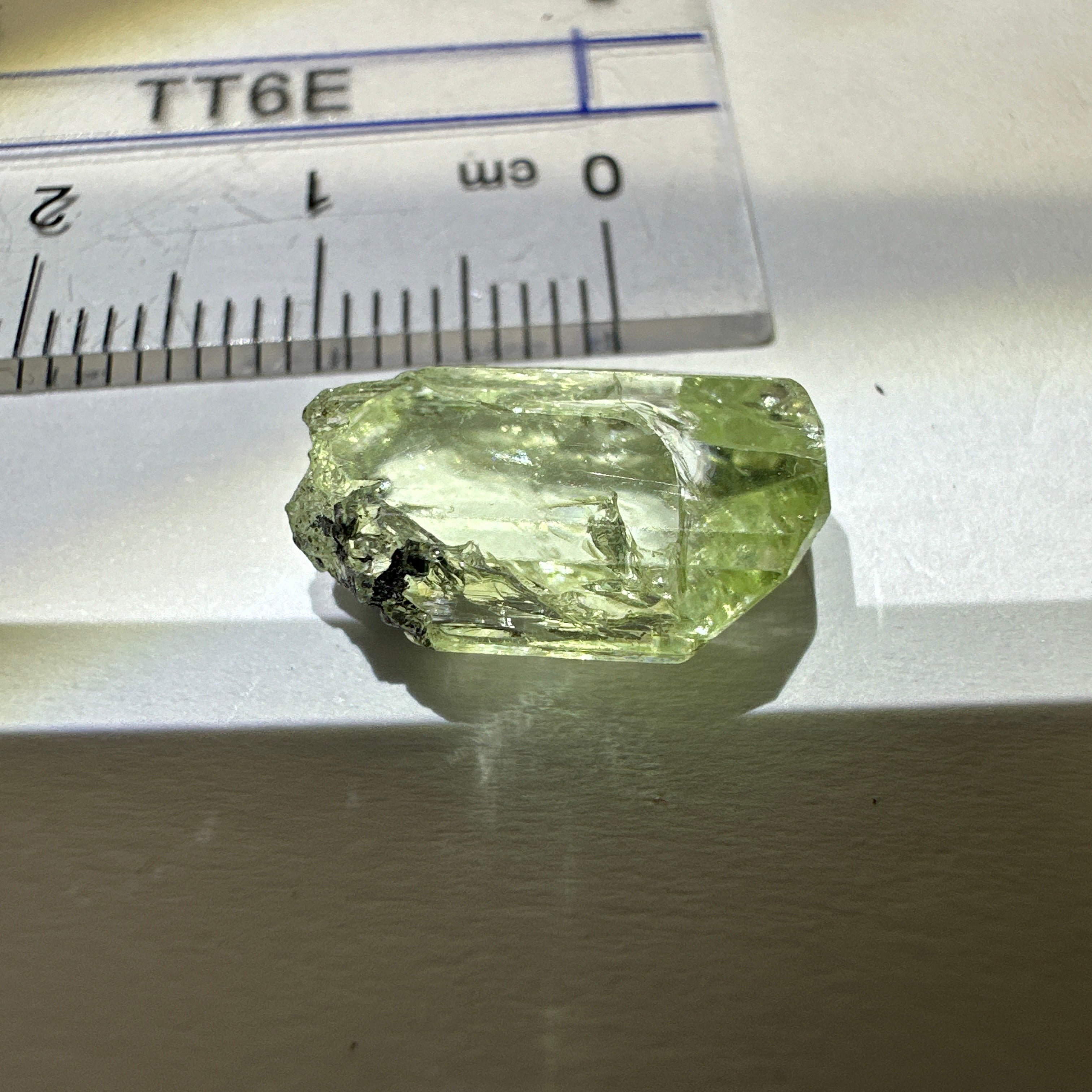 Diopside crystal, 1.3gm, Merelani, Tanzania - facetable portion