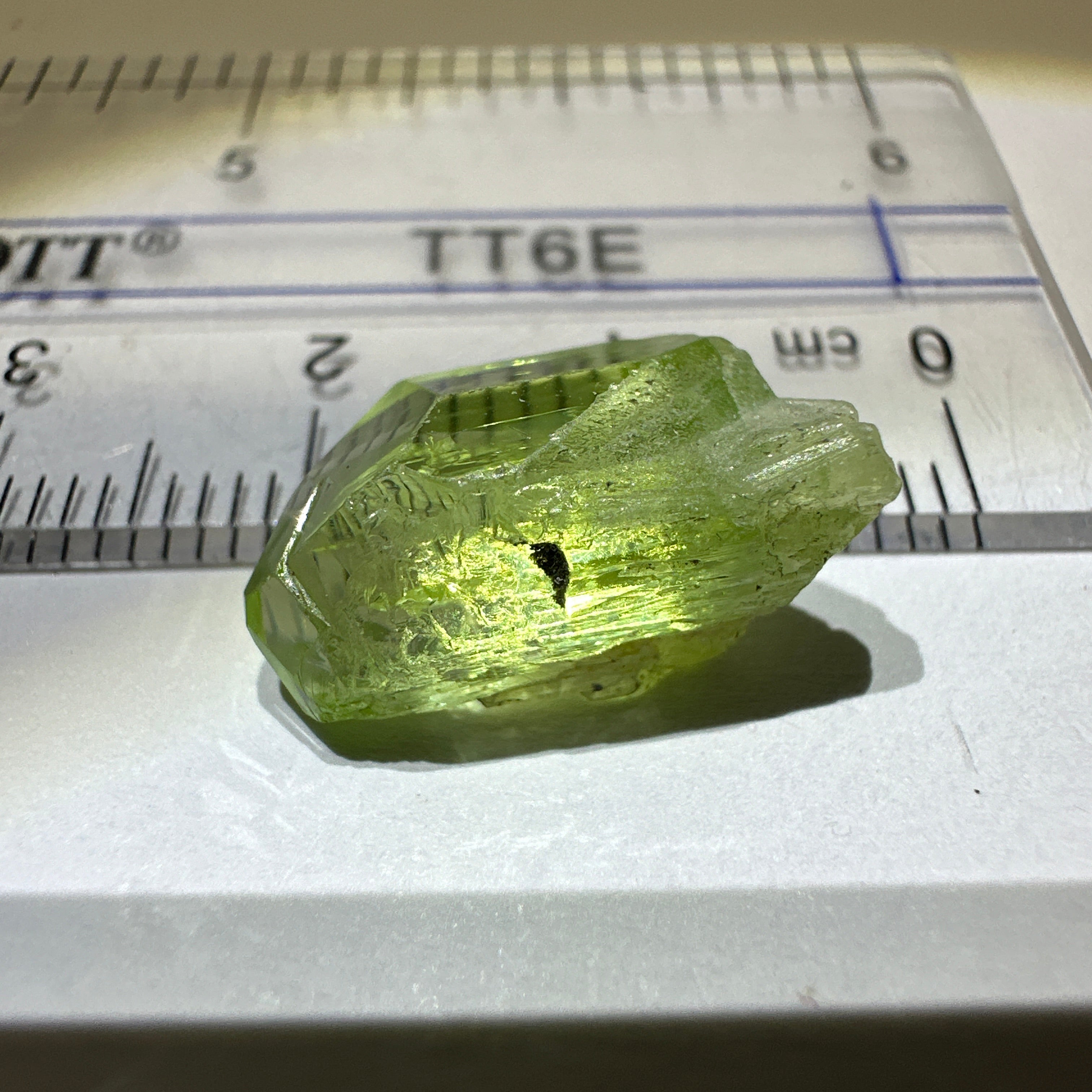 Diopside crystal, 1.5gm, Merelani, Tanzania - facetable portion