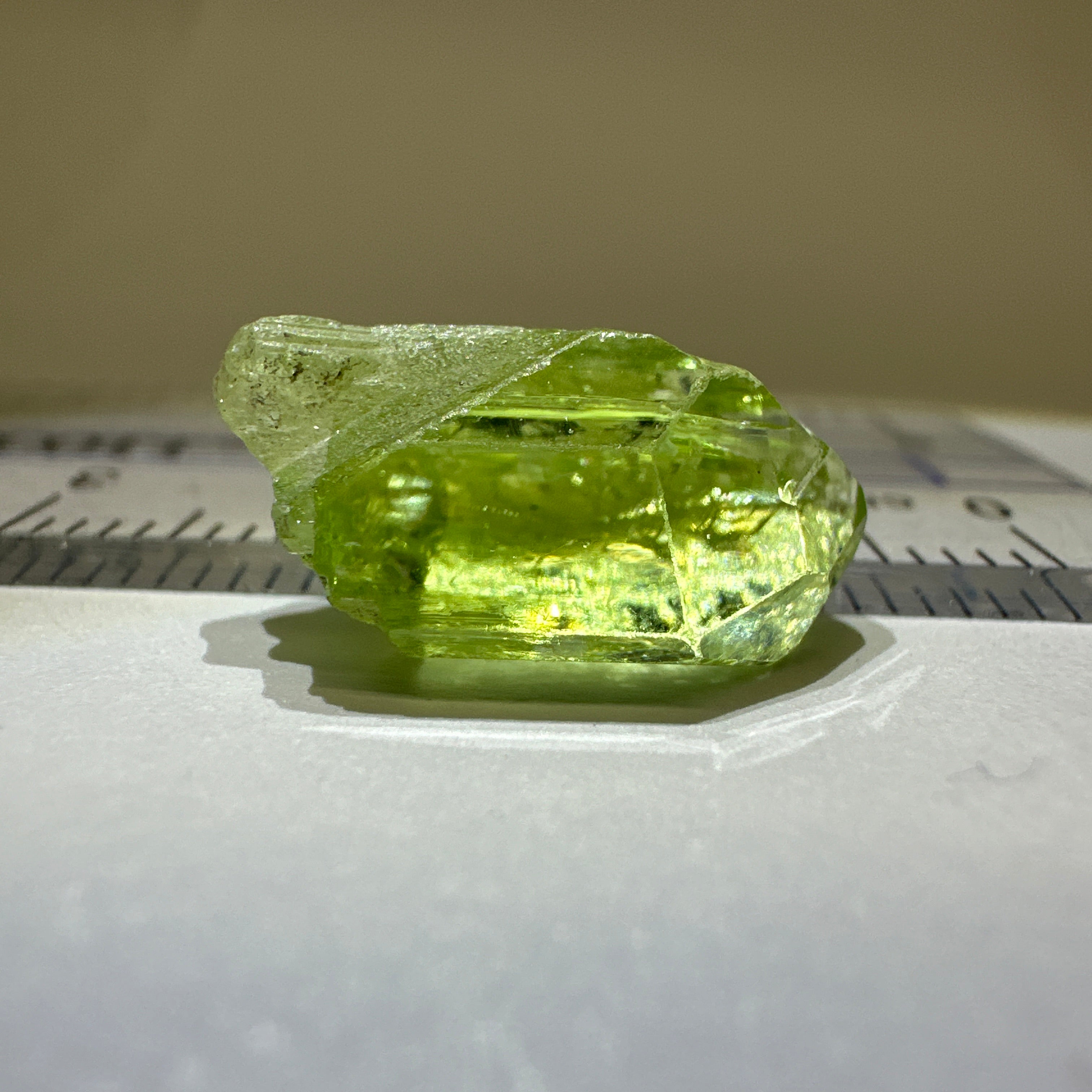 Diopside crystal, 1.5gm, Merelani, Tanzania - facetable portion