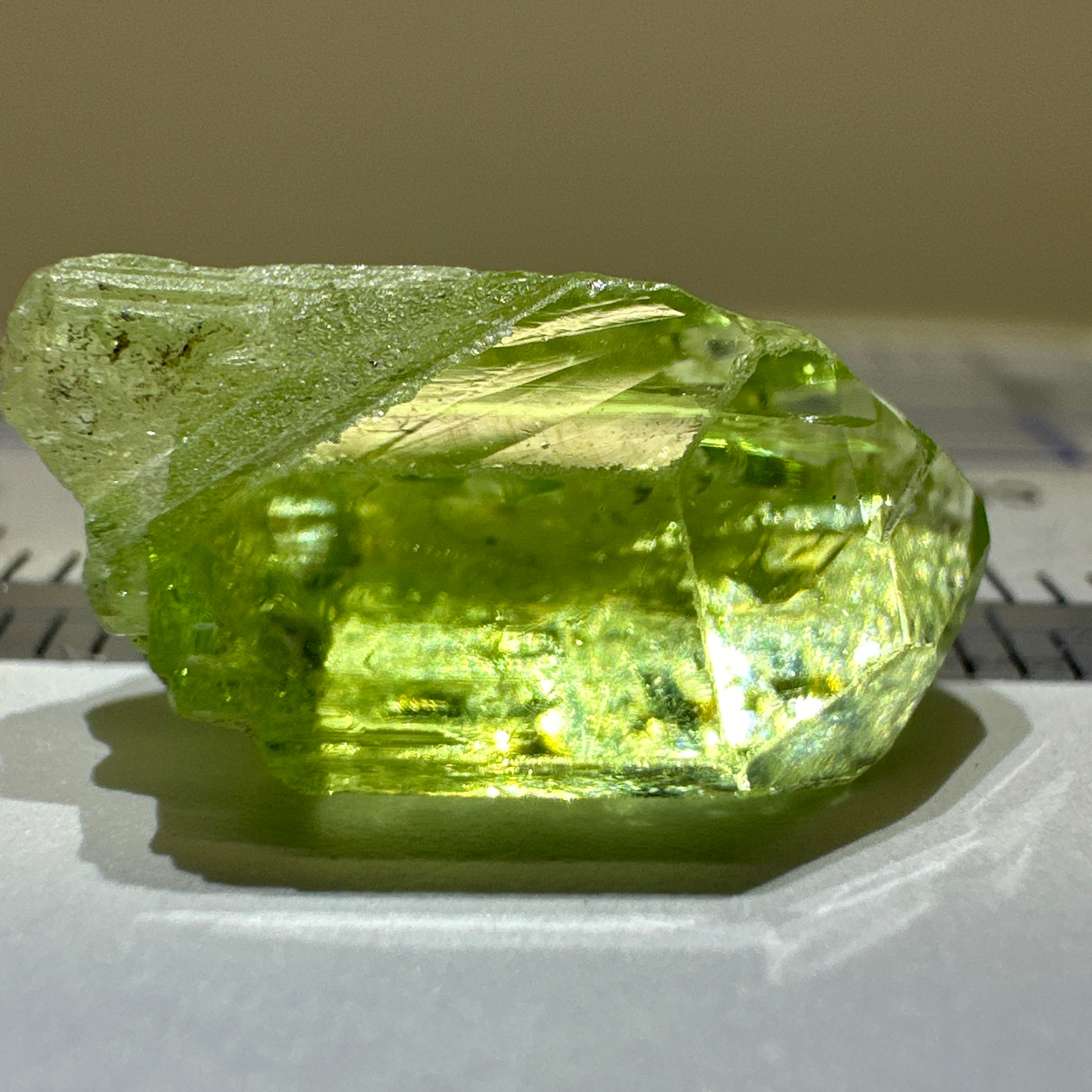 Diopside crystal, 1.5gm, Merelani, Tanzania - facetable portion