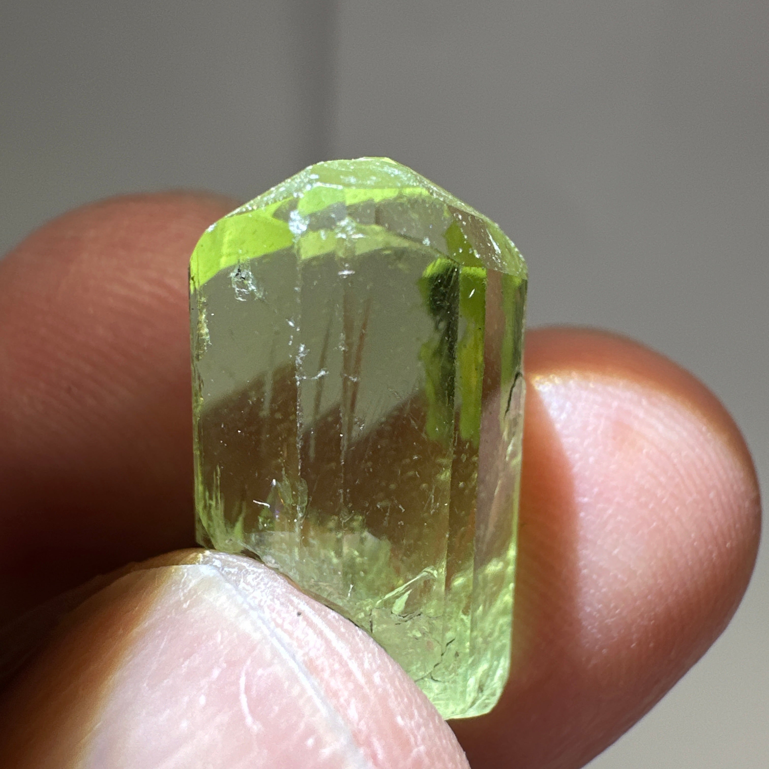 Diopside crystal, 3.3gm, Merelani, Tanzania - facetable portion