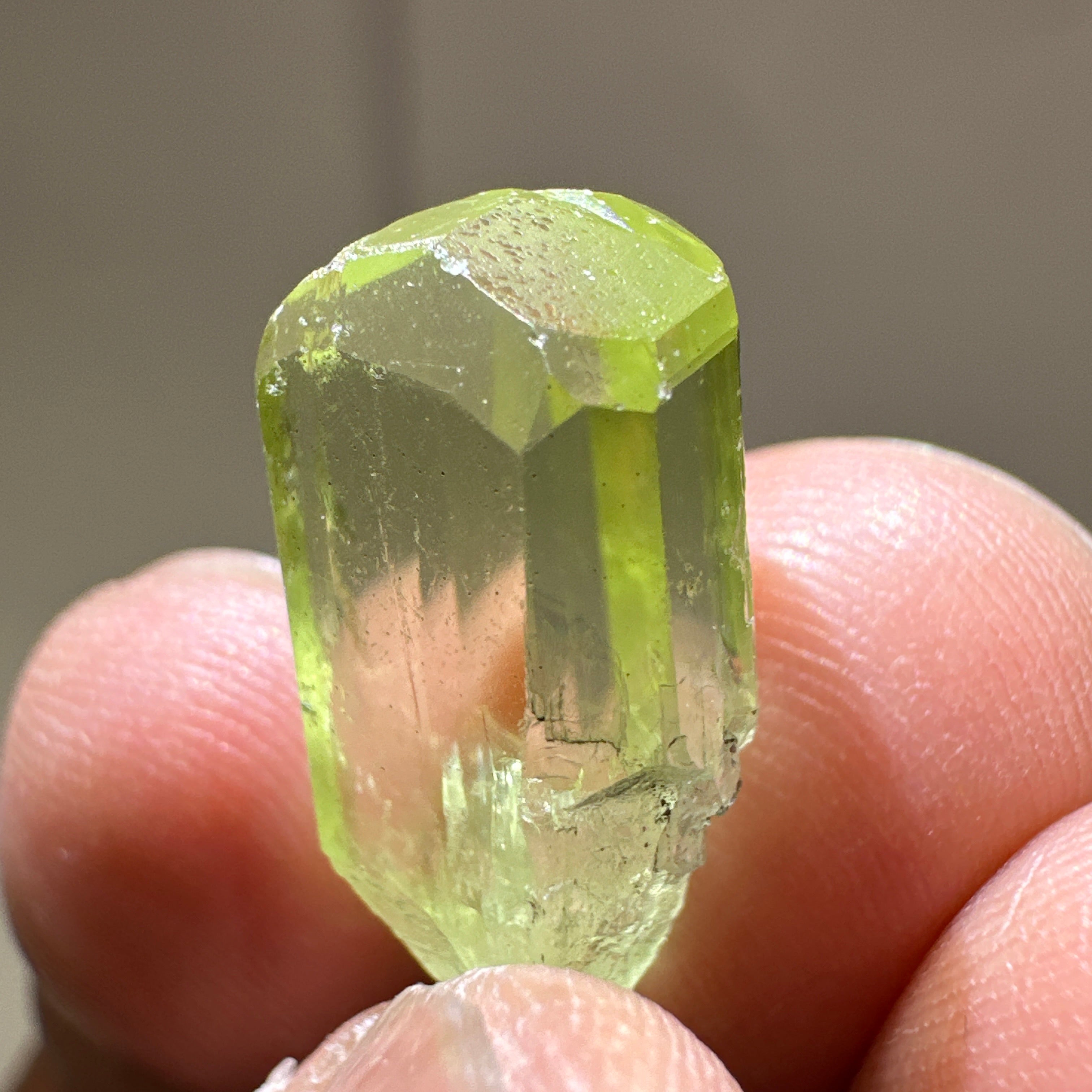 Diopside crystal, 3.3gm, Merelani, Tanzania - facetable portion