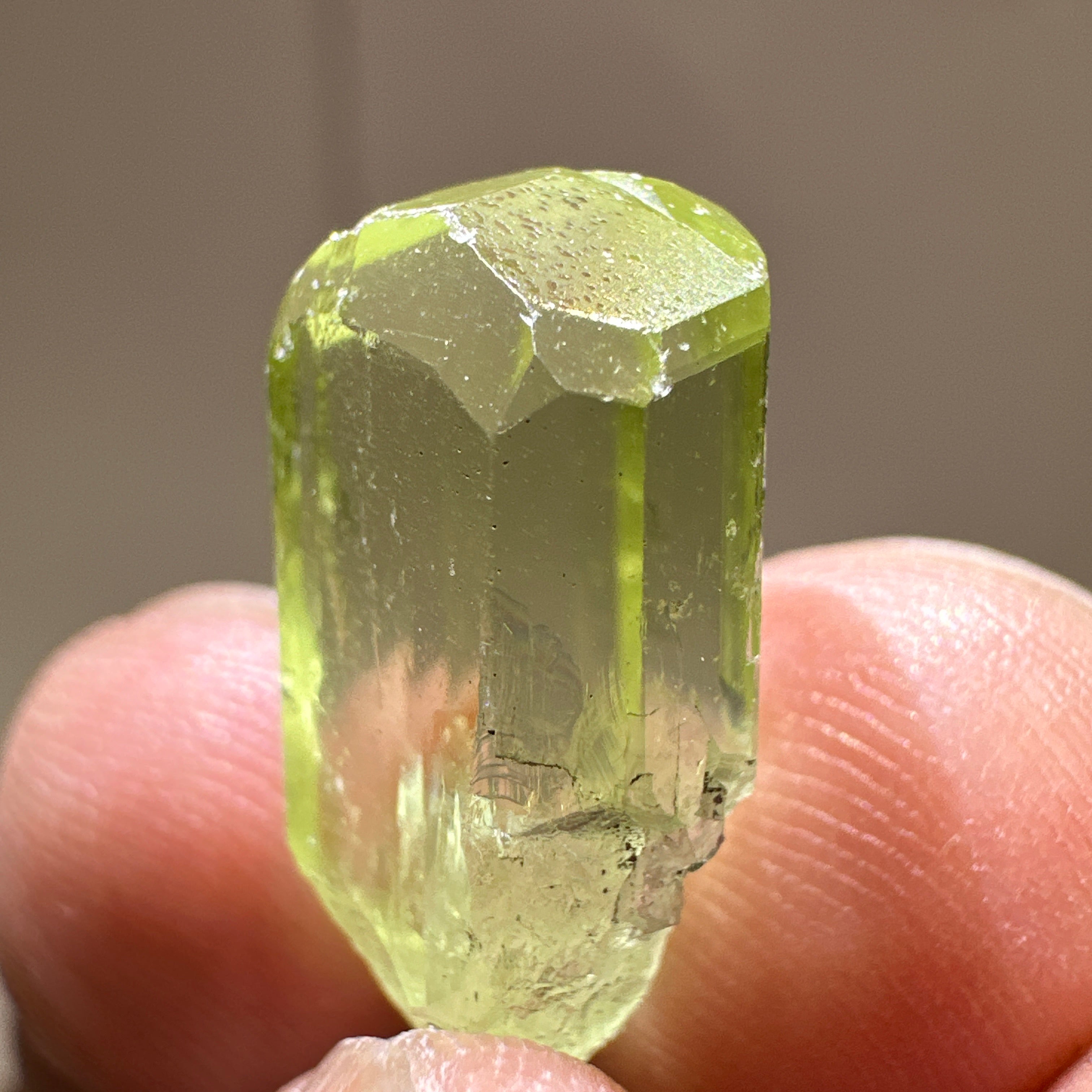 Diopside crystal, 3.3gm, Merelani, Tanzania - facetable portion