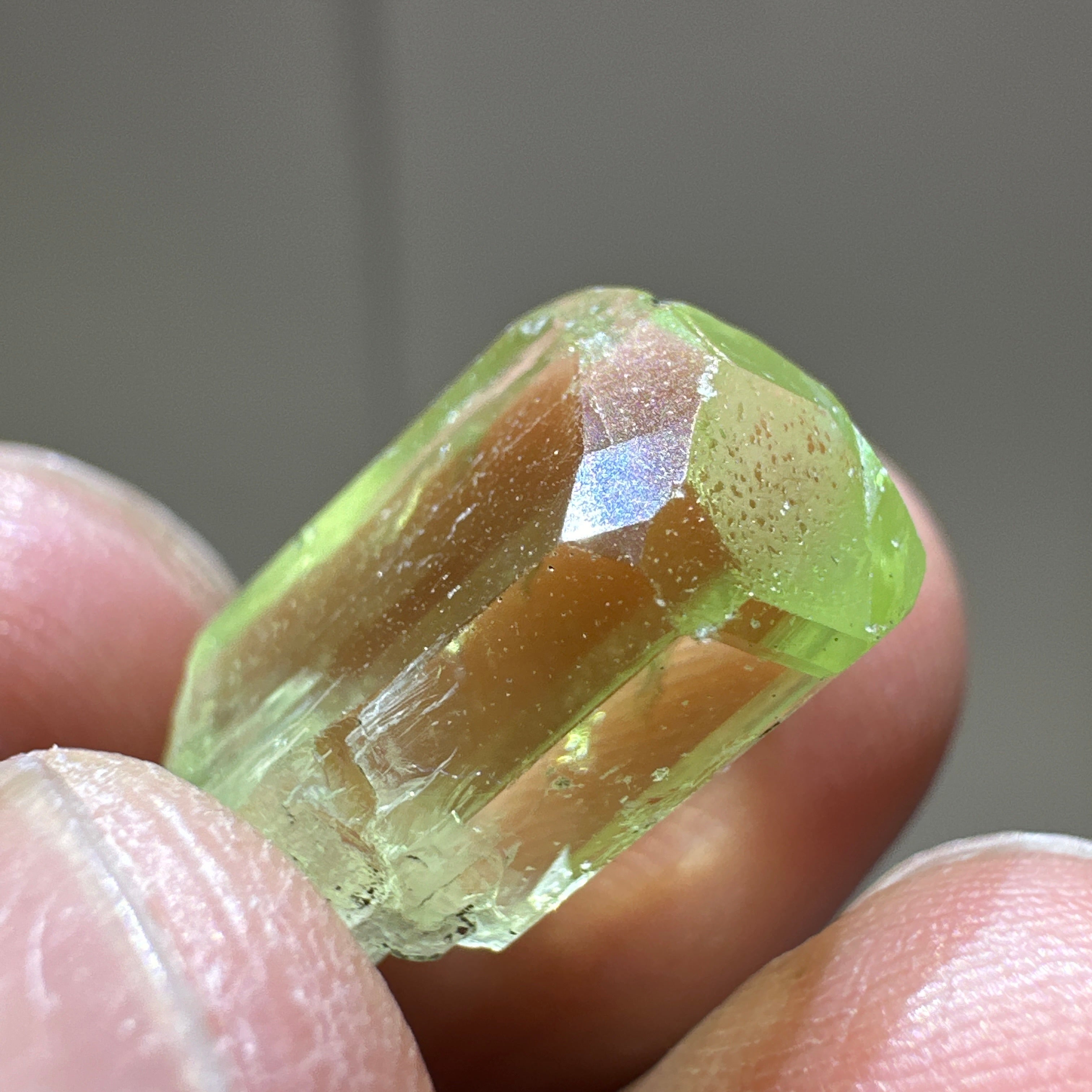 Diopside crystal, 3.3gm, Merelani, Tanzania - facetable portion