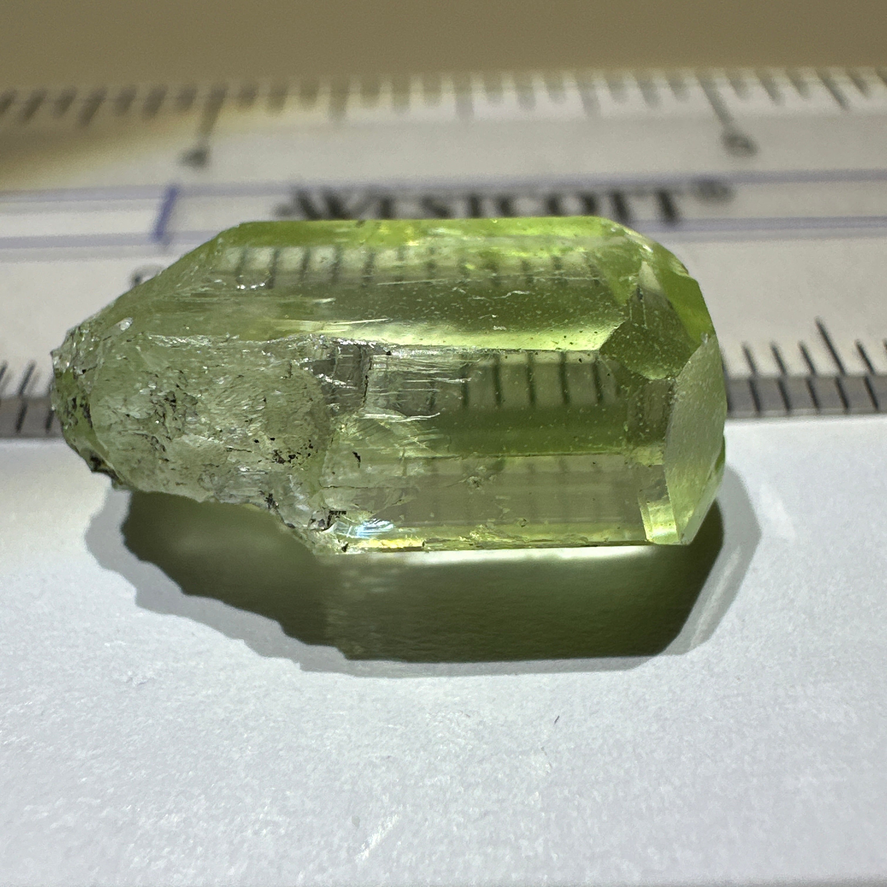 Diopside crystal, 3.3gm, Merelani, Tanzania - facetable portion