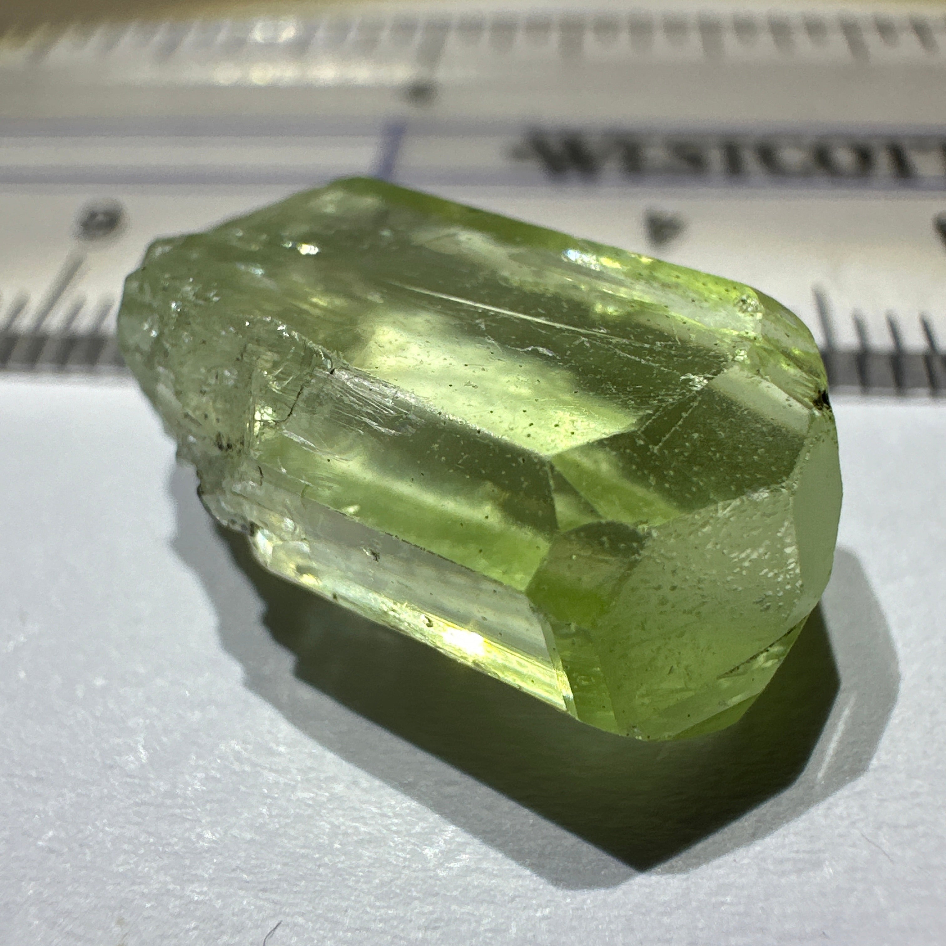 Diopside crystal, 3.3gm, Merelani, Tanzania - facetable portion