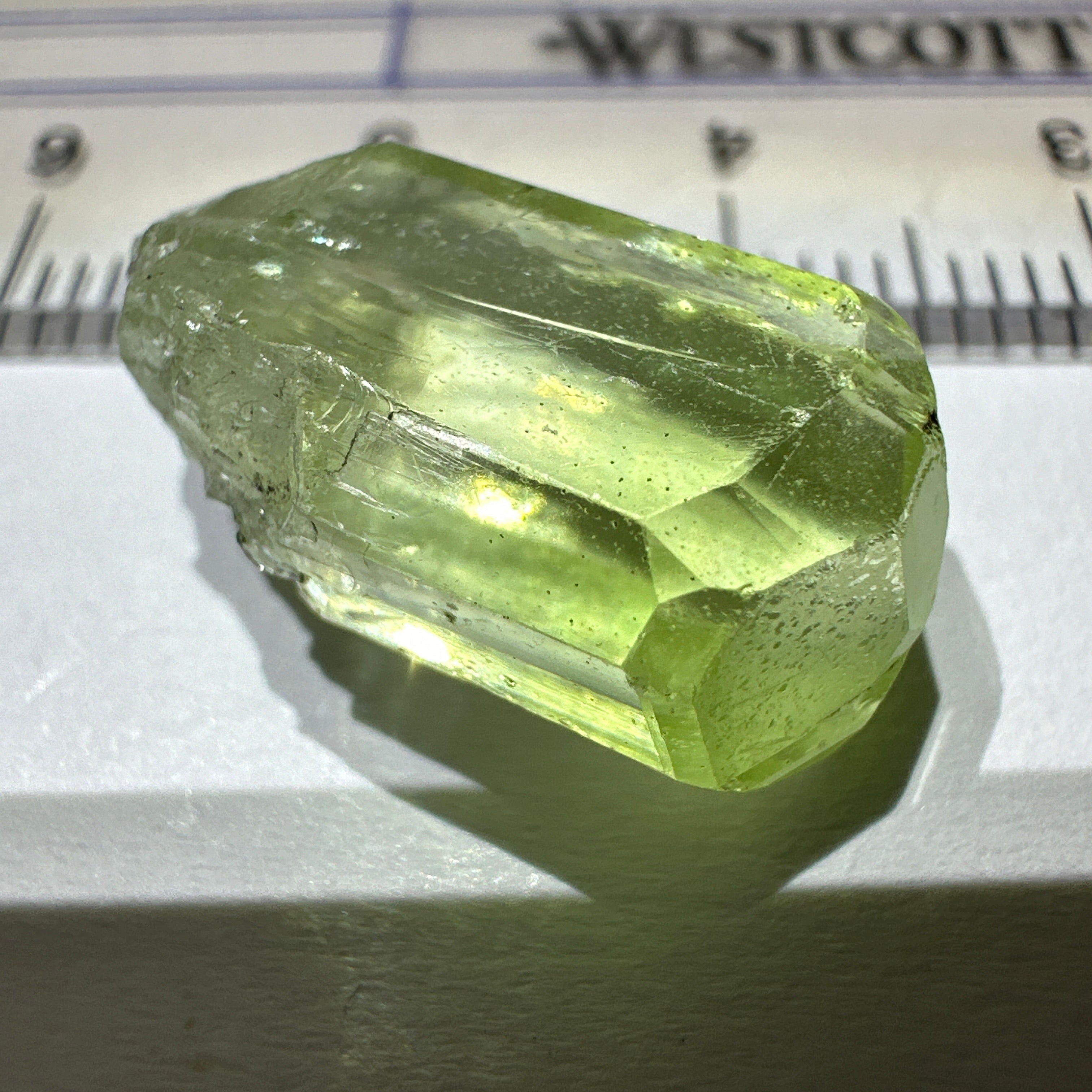 Diopside crystal, 3.3gm, Merelani, Tanzania - facetable portion