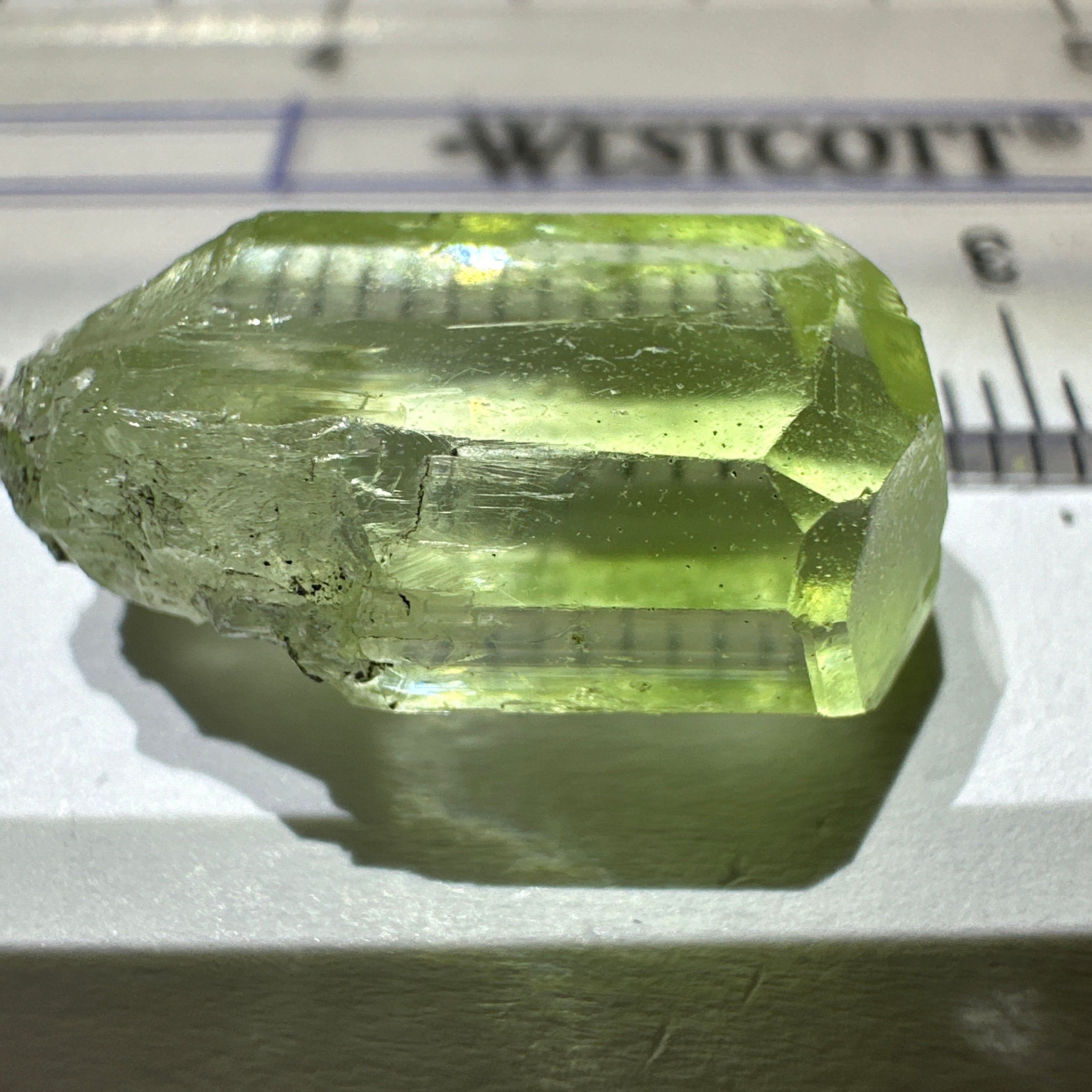 Diopside crystal, 3.3gm, Merelani, Tanzania - facetable portion