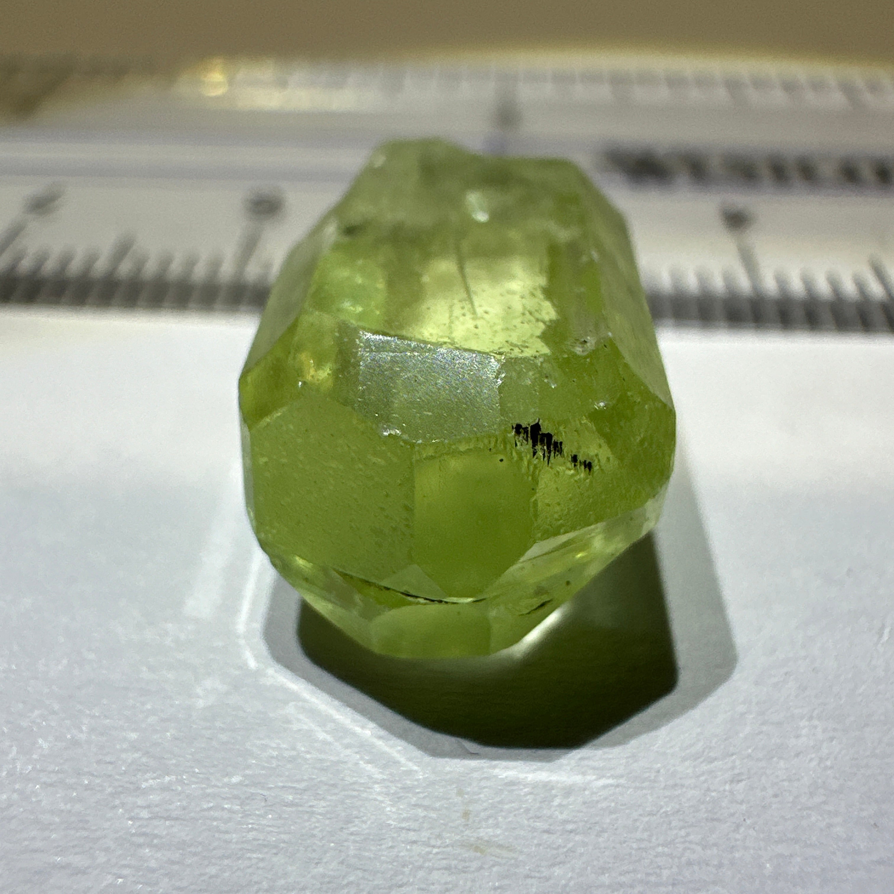 Diopside crystal, 3.3gm, Merelani, Tanzania - facetable portion