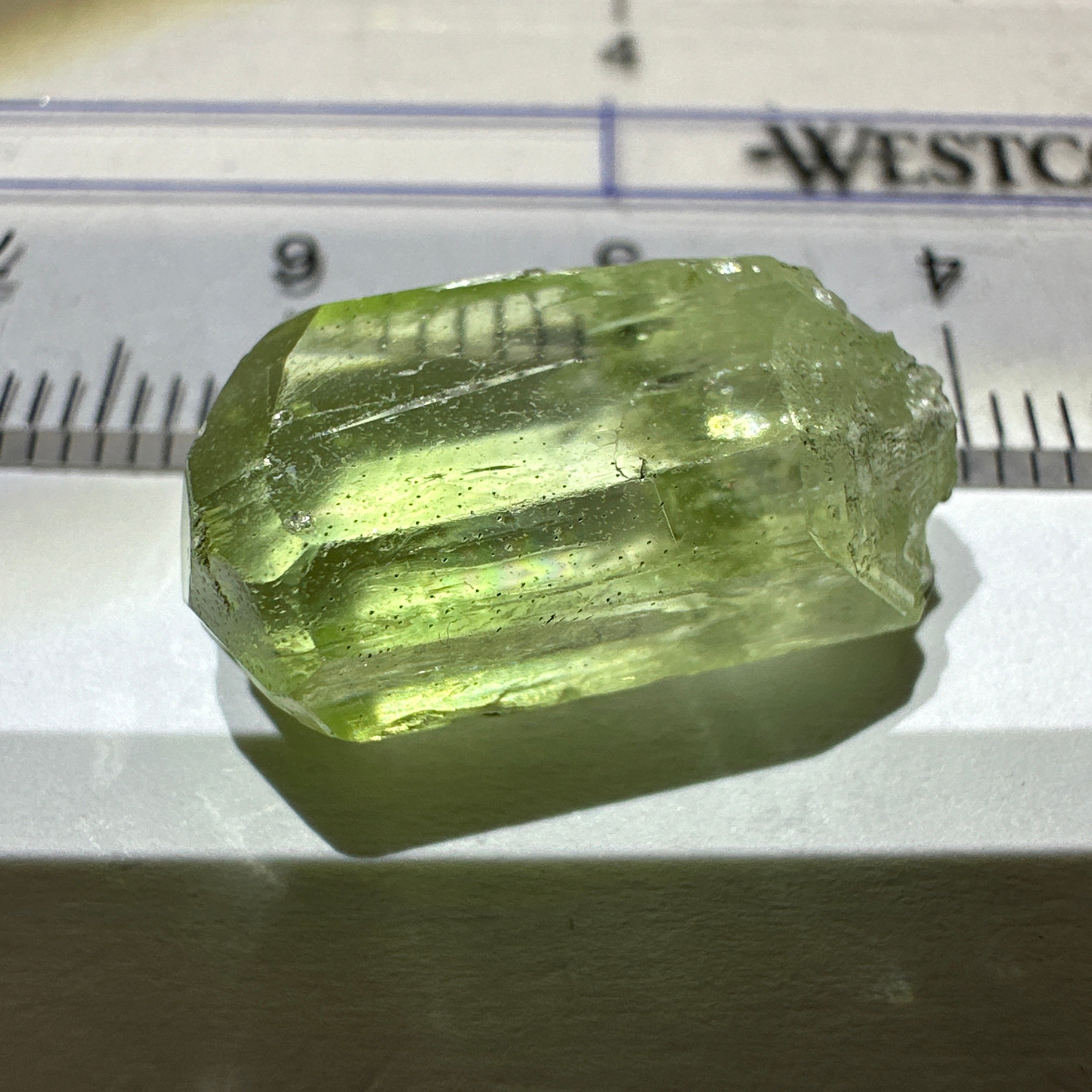 Diopside crystal, 3.3gm, Merelani, Tanzania - facetable portion