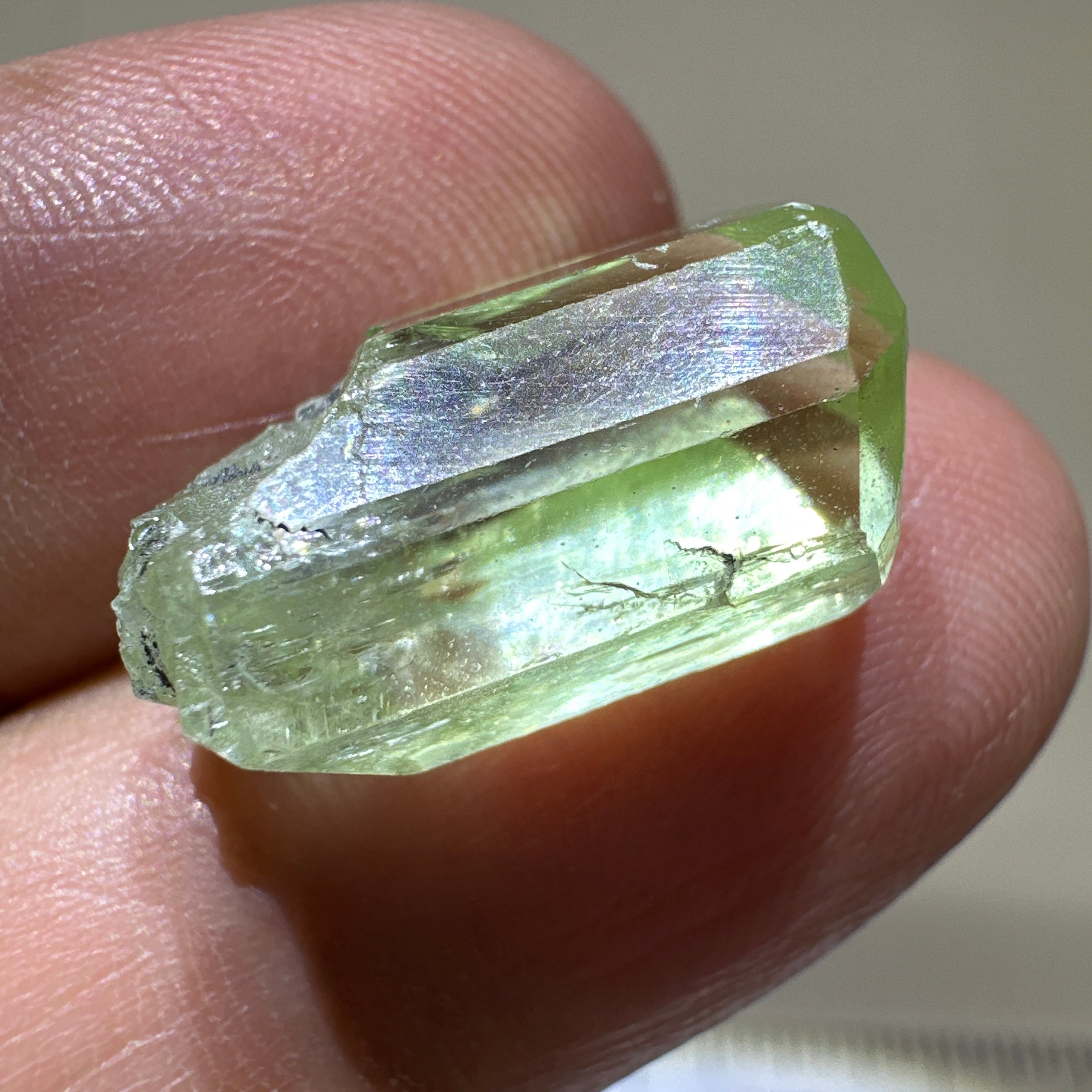 Diopside crystal, 3.3gm, Merelani, Tanzania - facetable portion