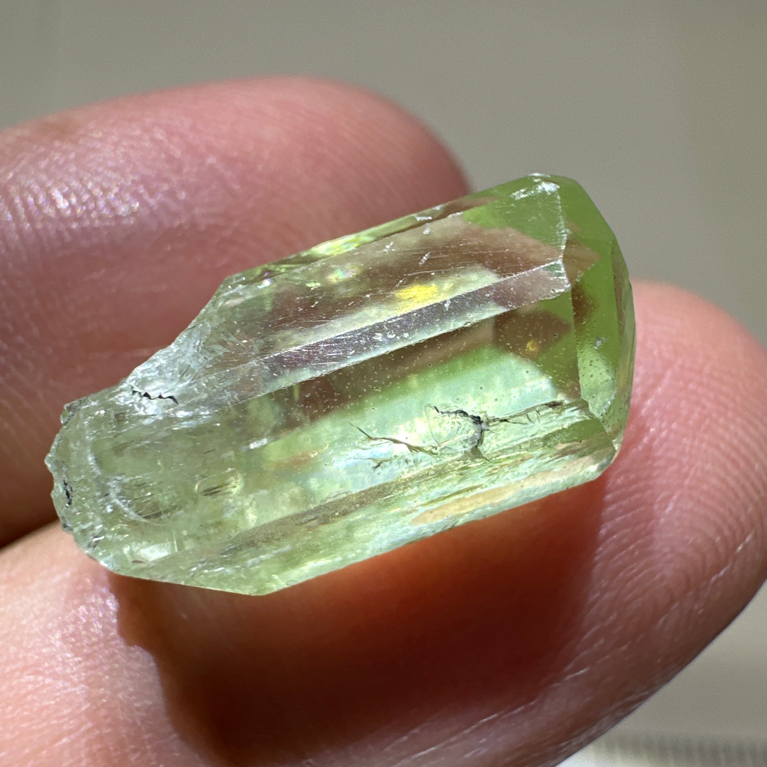 Diopside crystal, 3.3gm, Merelani, Tanzania - facetable portion